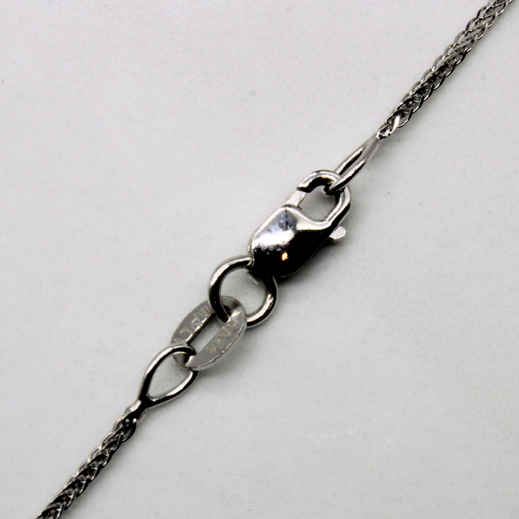 10k White Gold Birdcage Link Chain | 18" | - 100 Ways