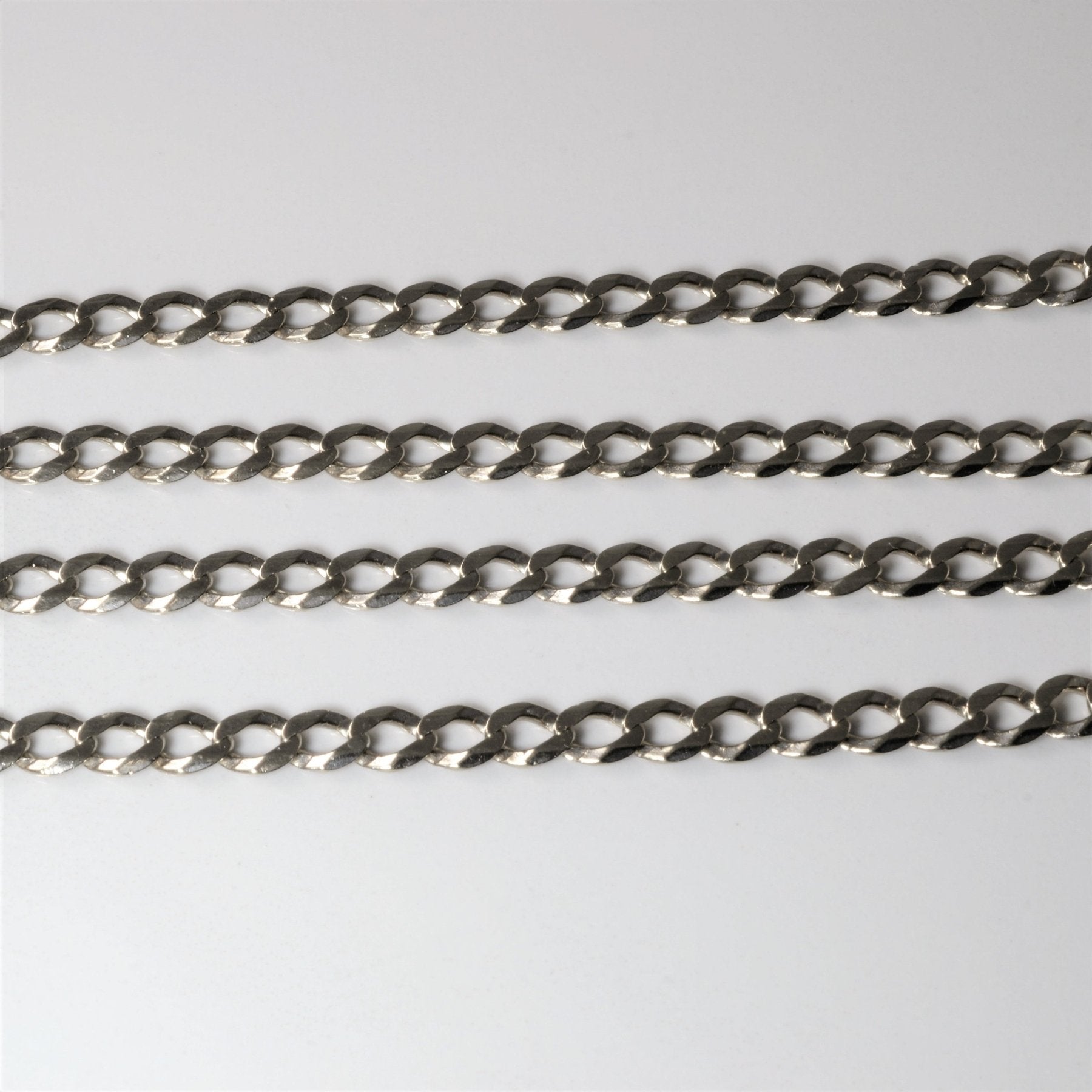 10k White Gold Cuban Chain | 26" | - 100 Ways