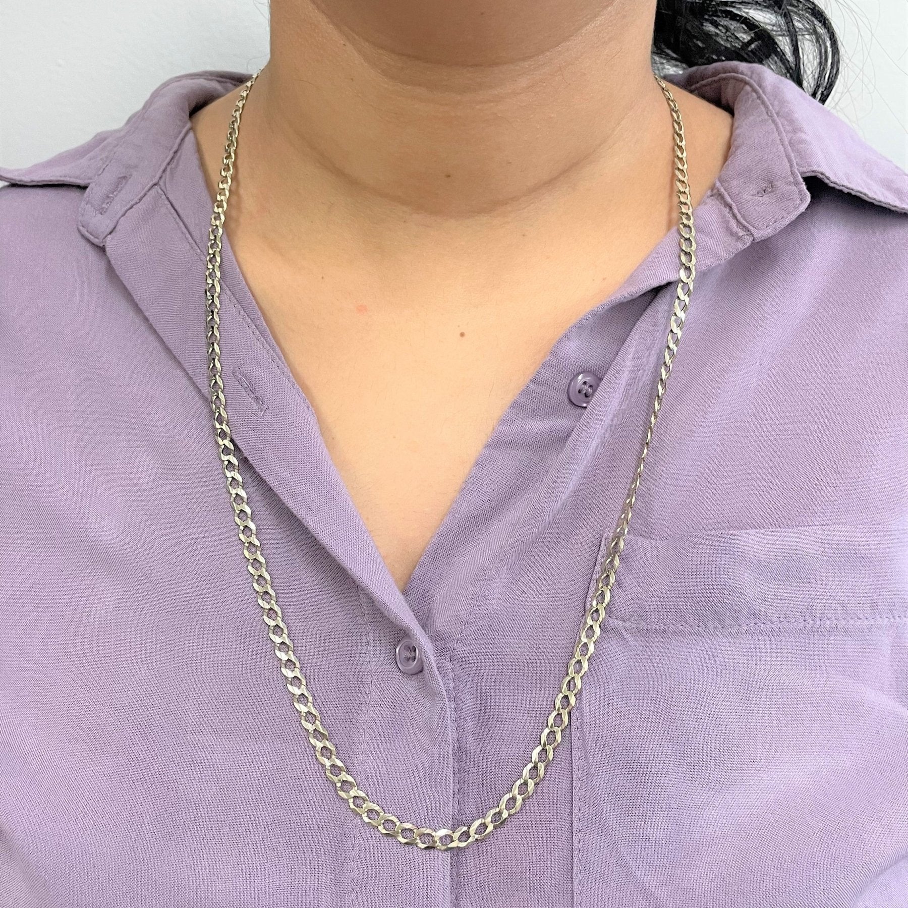 10k White Gold Cuban Chain | 26" | - 100 Ways
