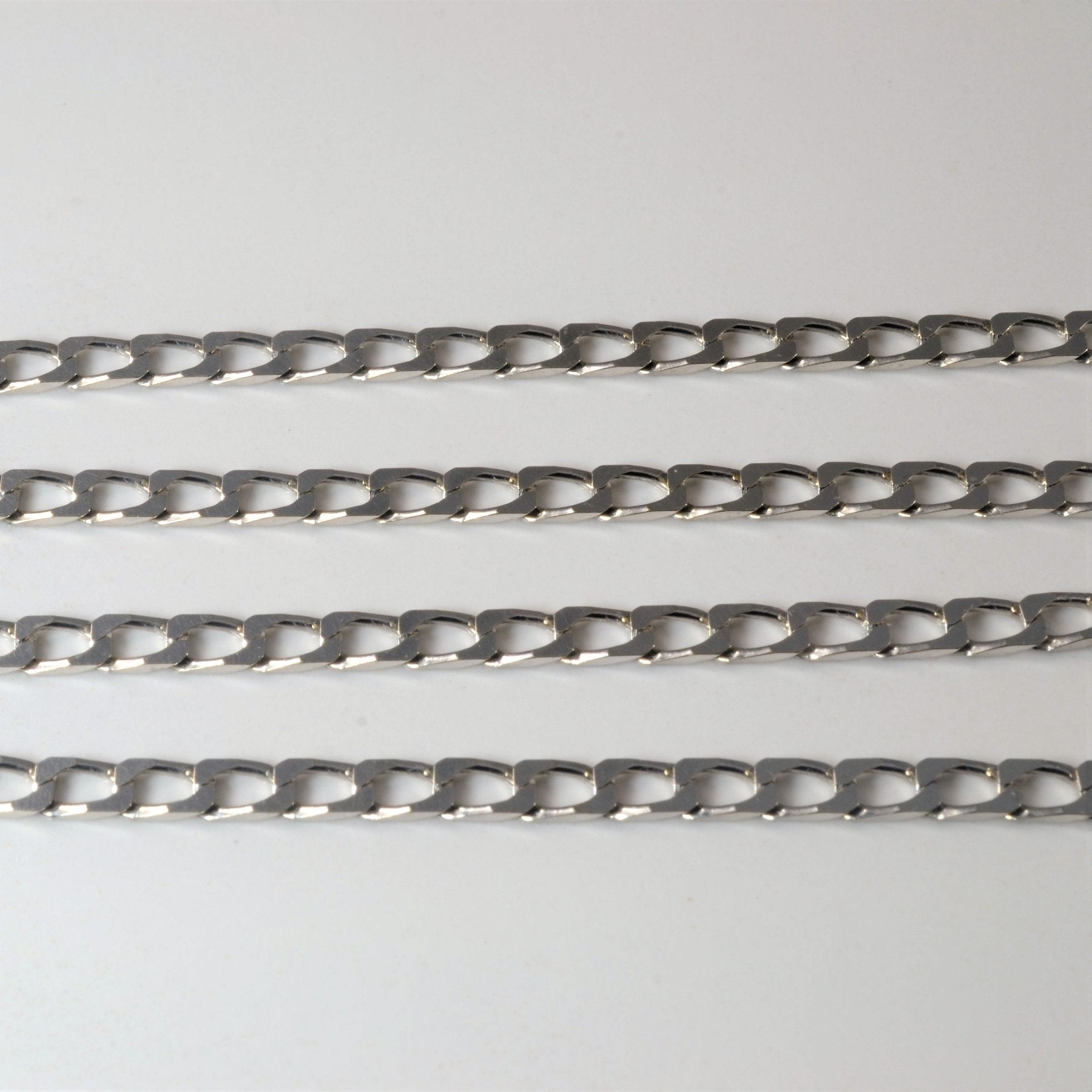 10k White Gold Curb Chain | 20" | - 100 Ways
