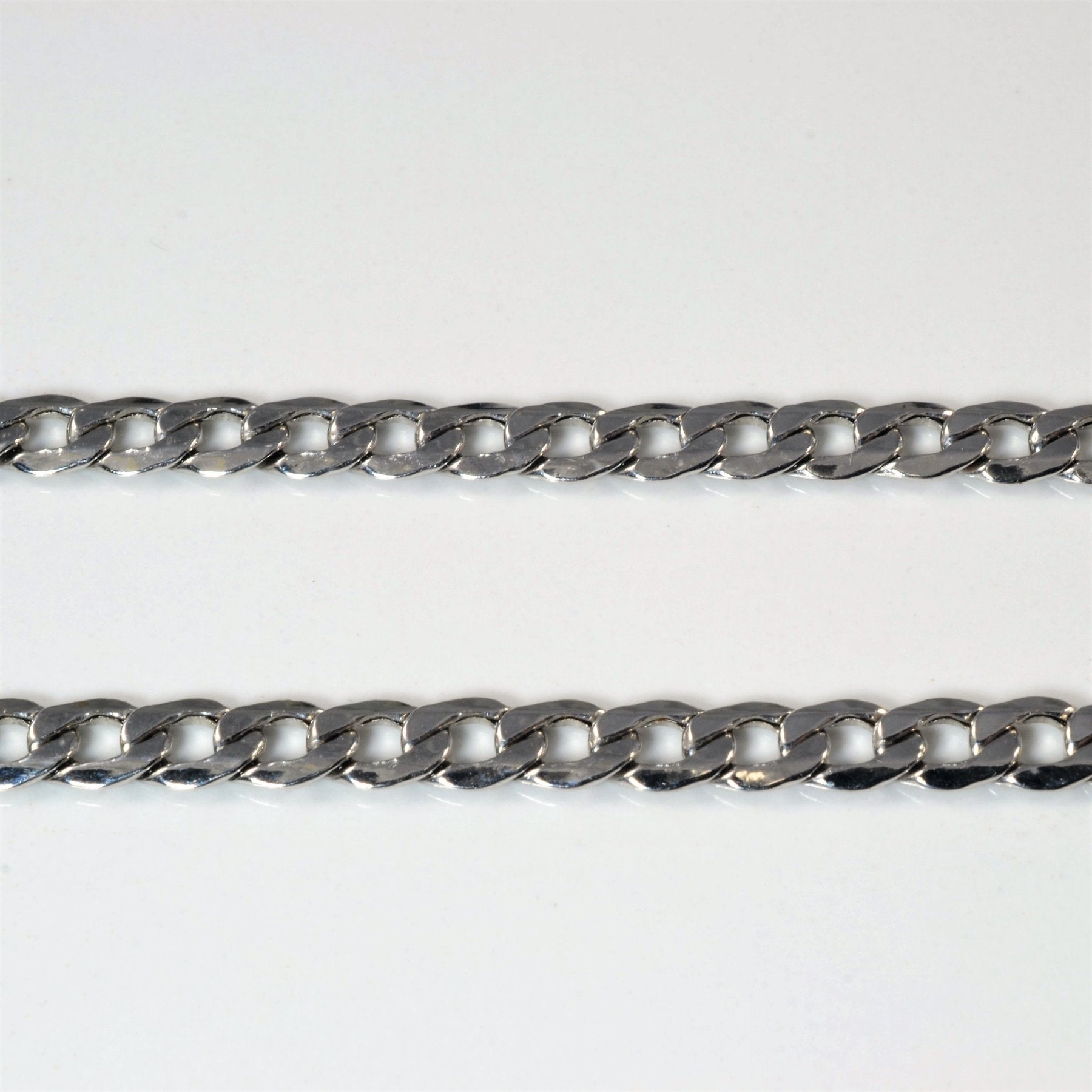 10k White Gold Curb Chain | 24" | - 100 Ways