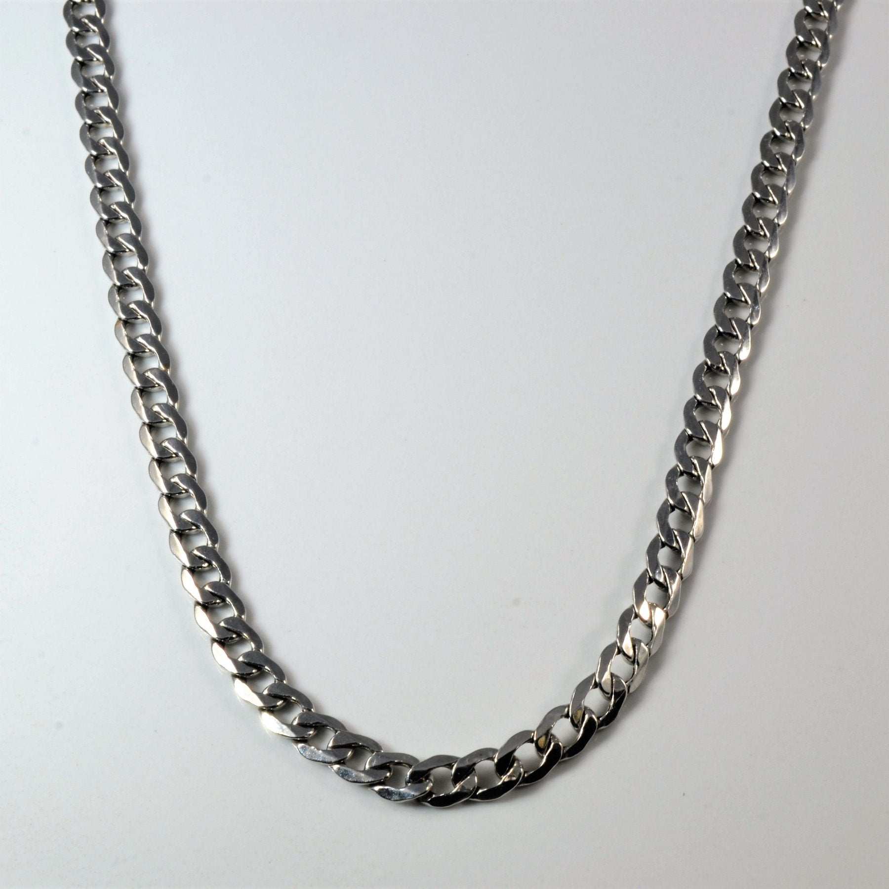 10k White Gold Curb Chain | 24" | - 100 Ways