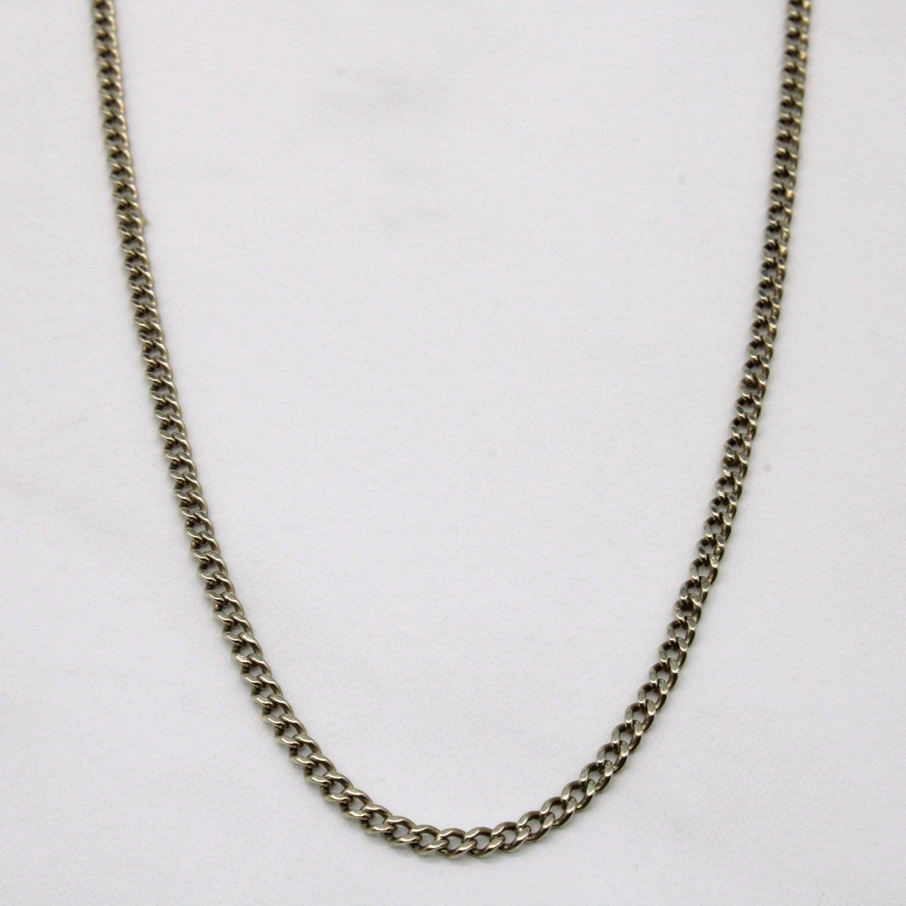 10k White Gold Curb Chain | 24" | - 100 Ways