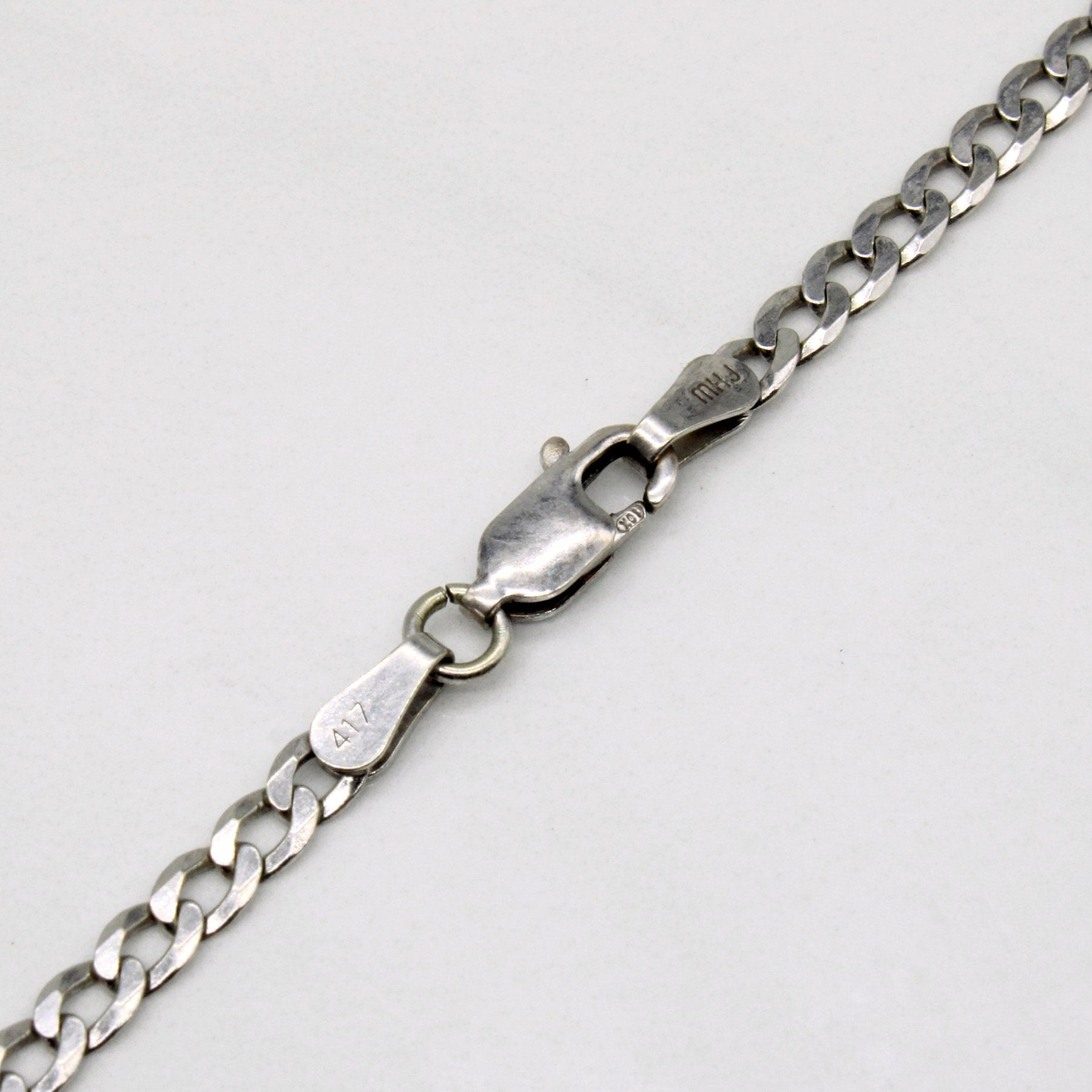 10k White Gold Curb Link Chain | 22" | - 100 Ways