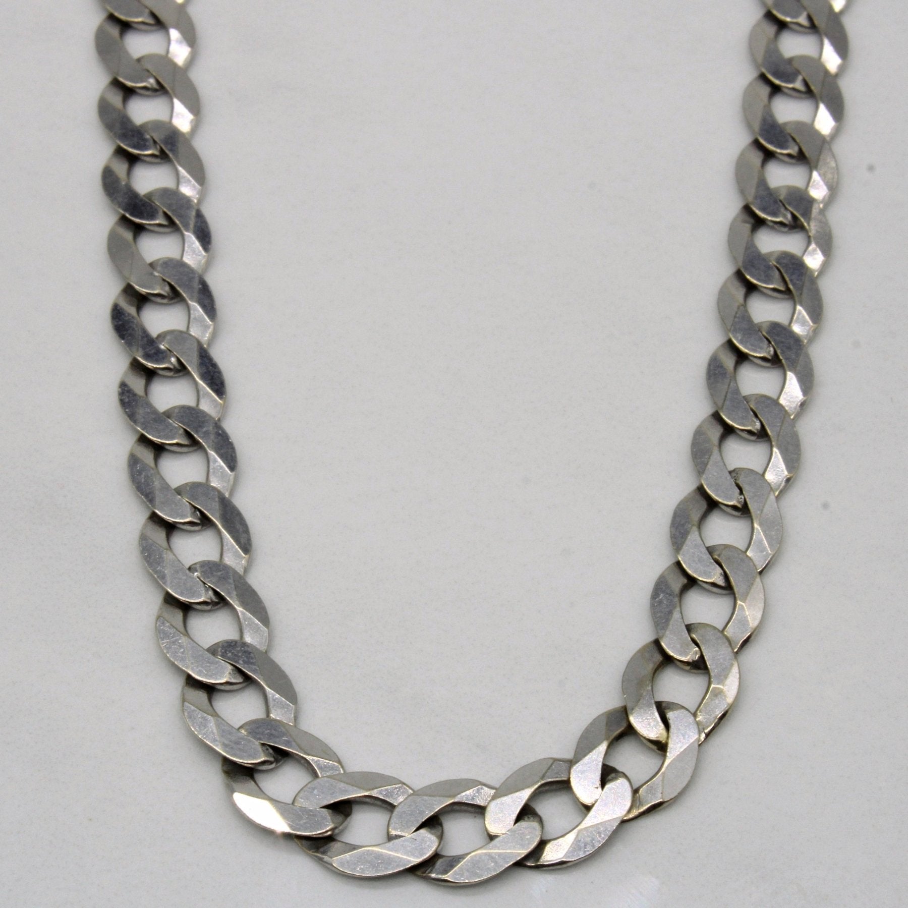 10k White Gold Curb Link Chain | 23" | - 100 Ways
