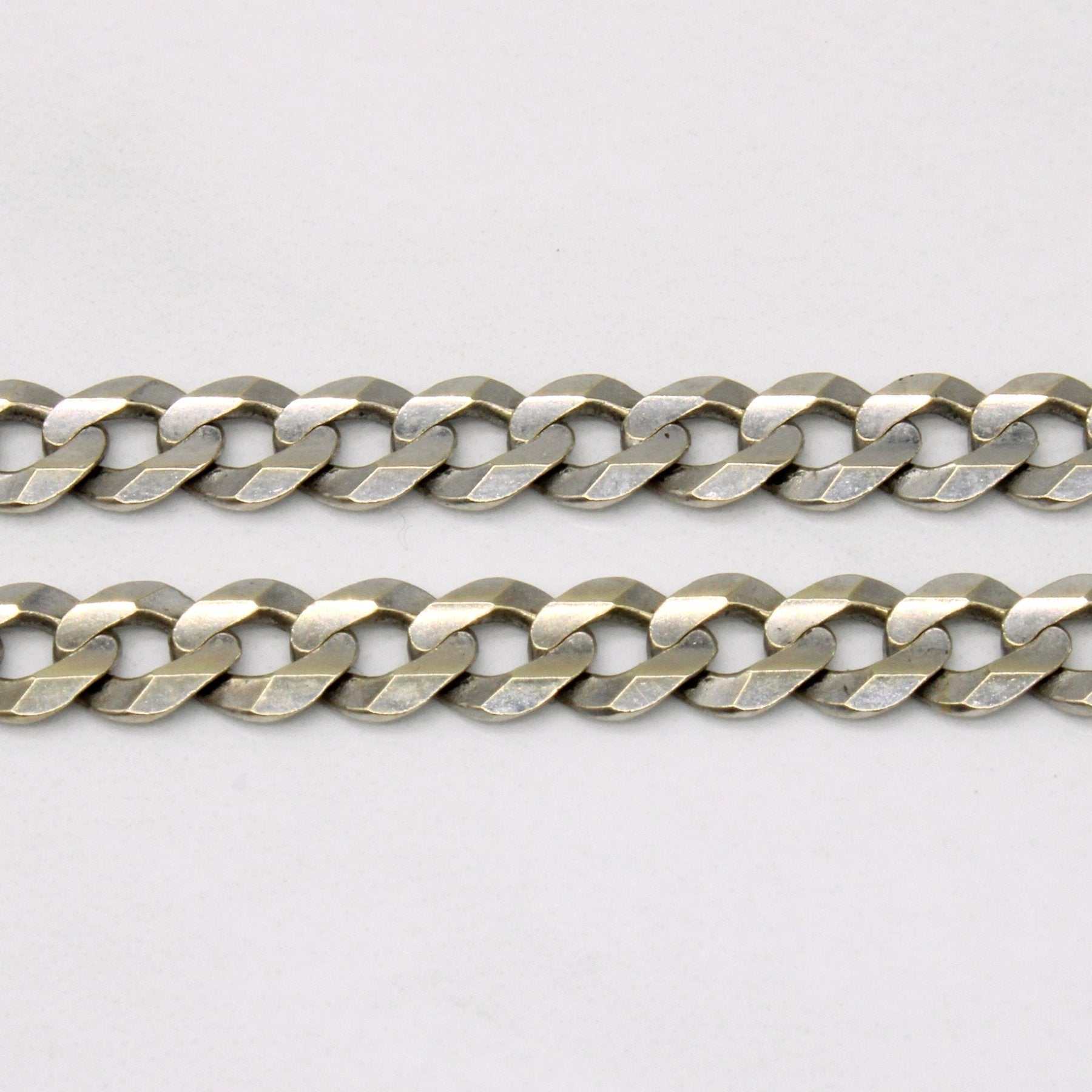 10k White Gold Curb Link Chain | 24" | - 100 Ways