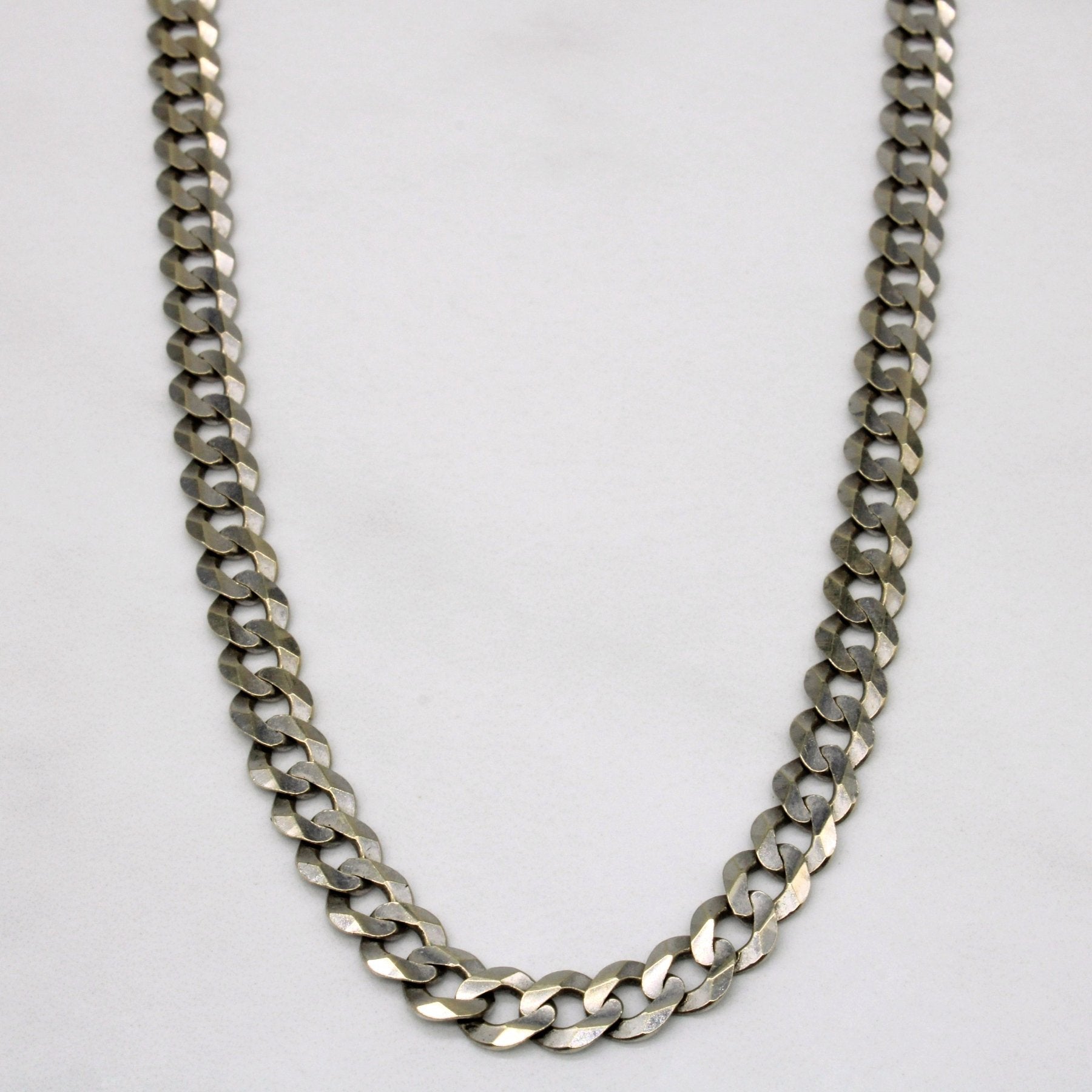 10k White Gold Curb Link Chain | 24" | - 100 Ways