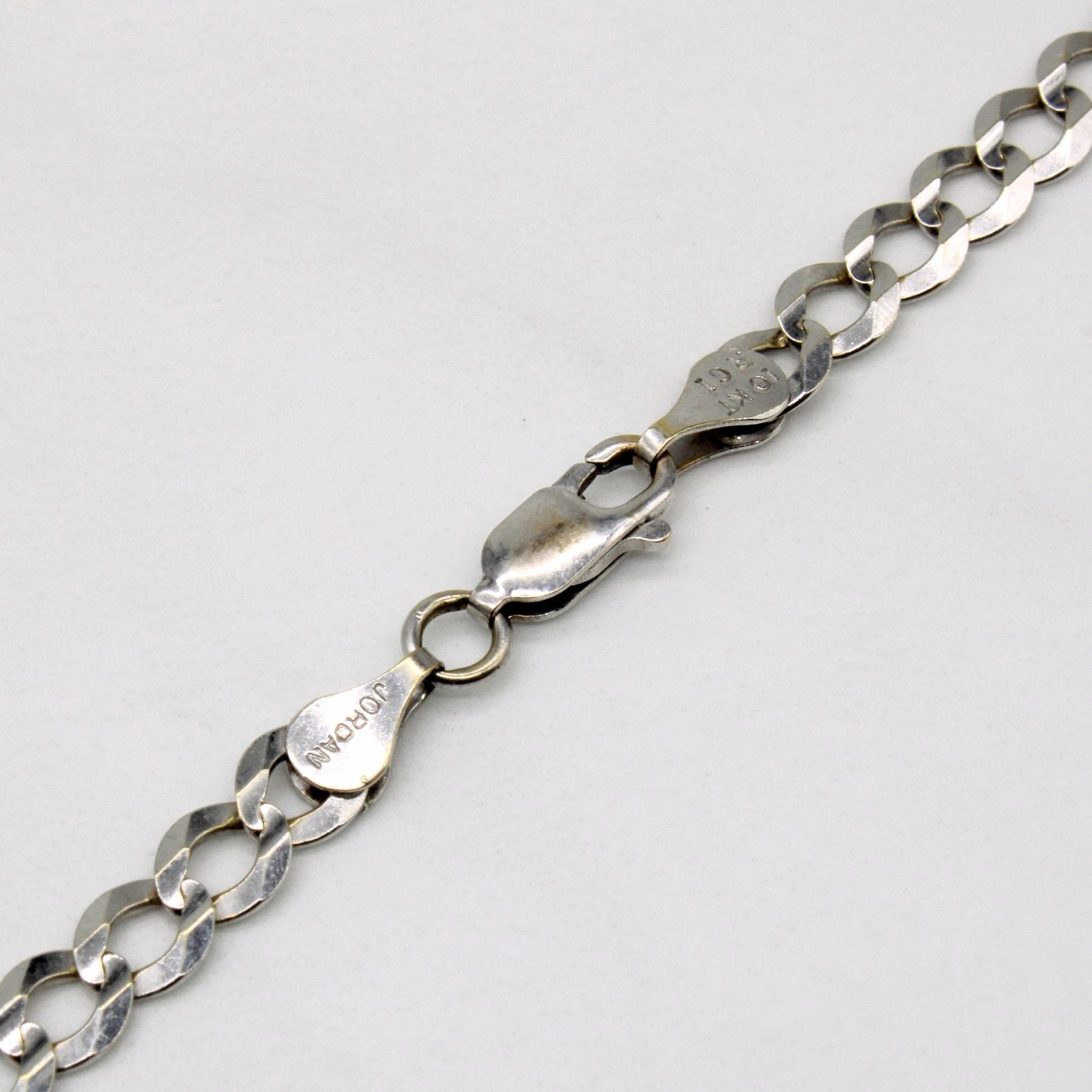 10k White Gold Curb Link Chain | 24" | - 100 Ways
