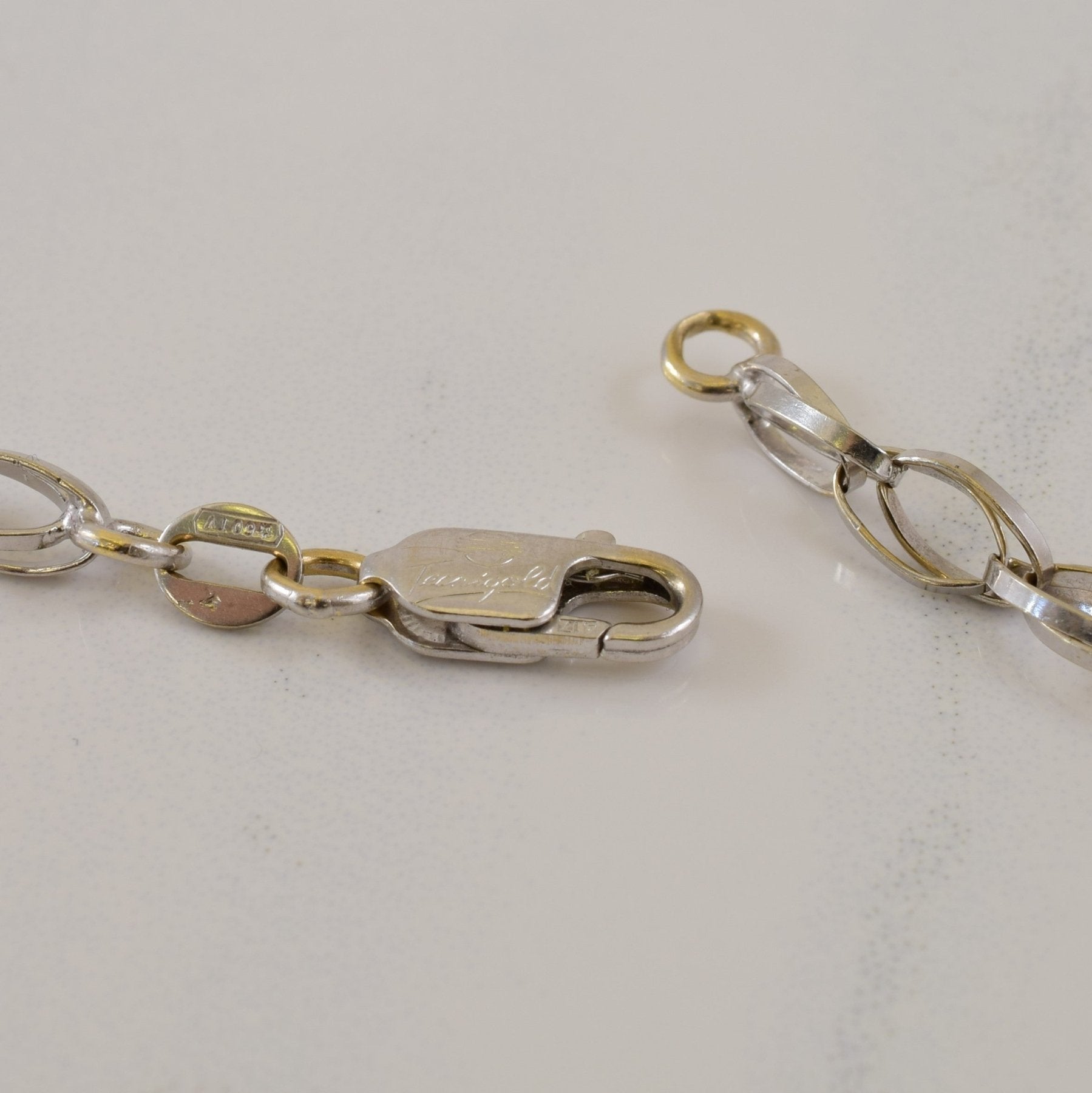 10k White Gold Double Link Chain | 18.25" | - 100 Ways