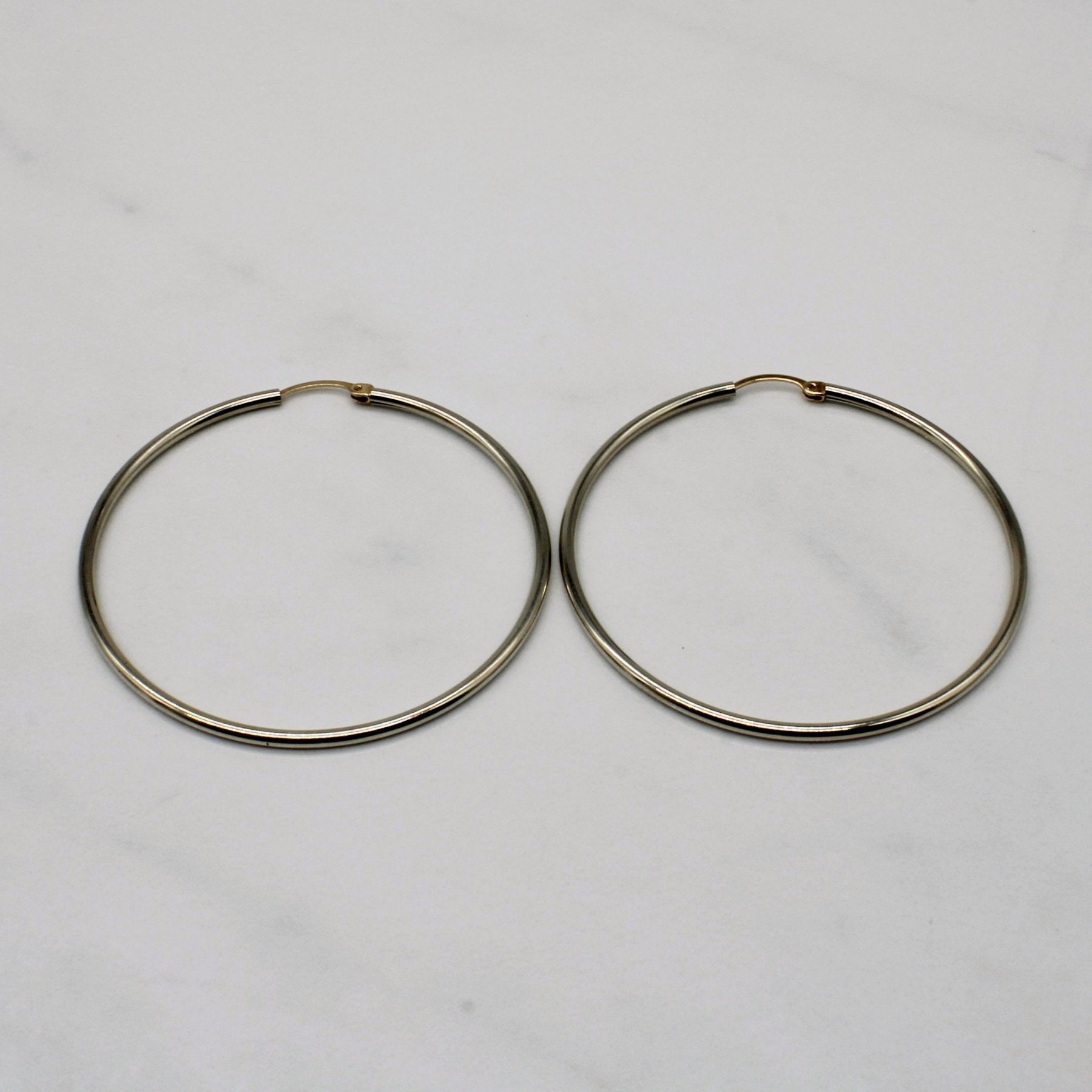 10k White Gold Hoop Earrings - 100 Ways