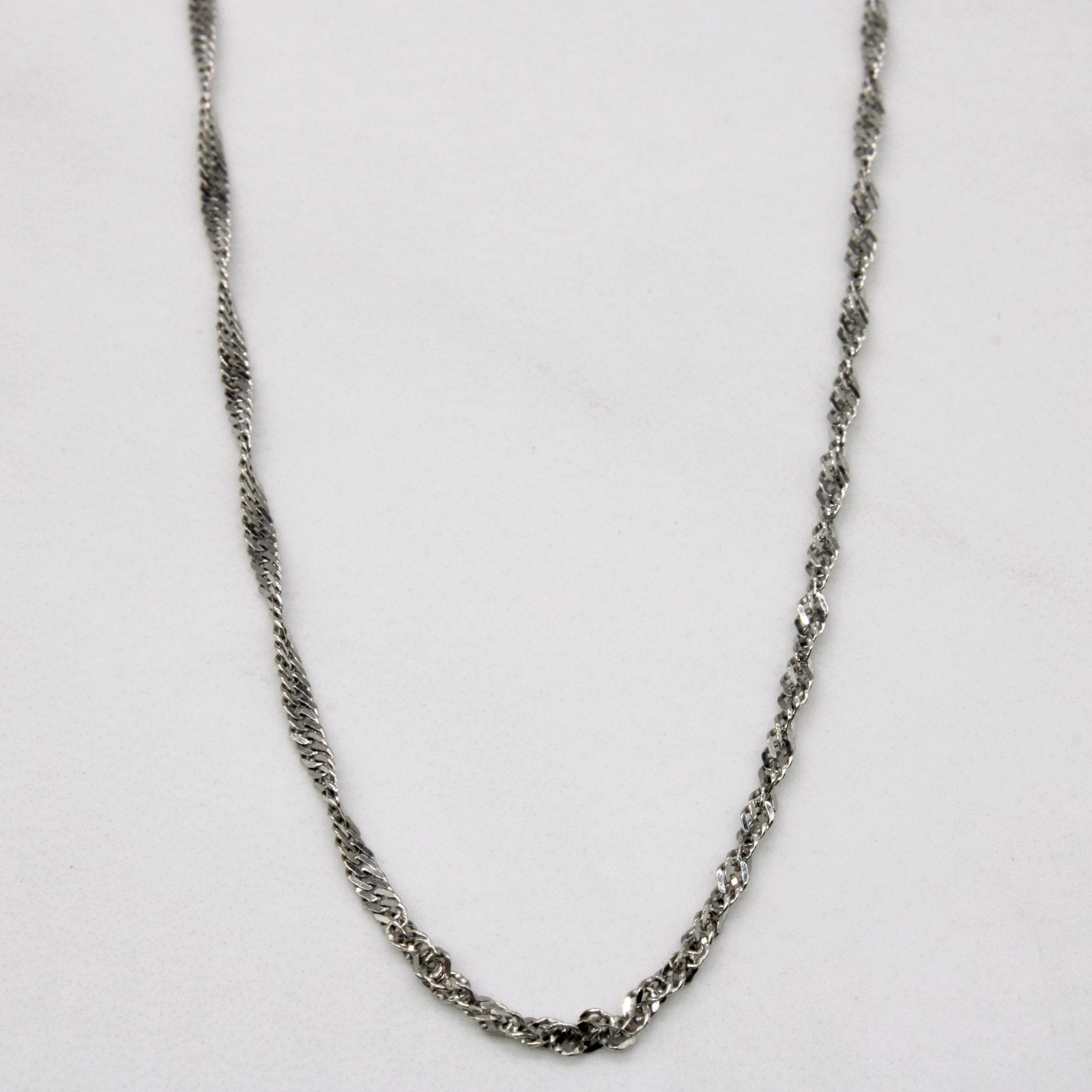 10k White Gold Rope Chain | 18" | - 100 Ways