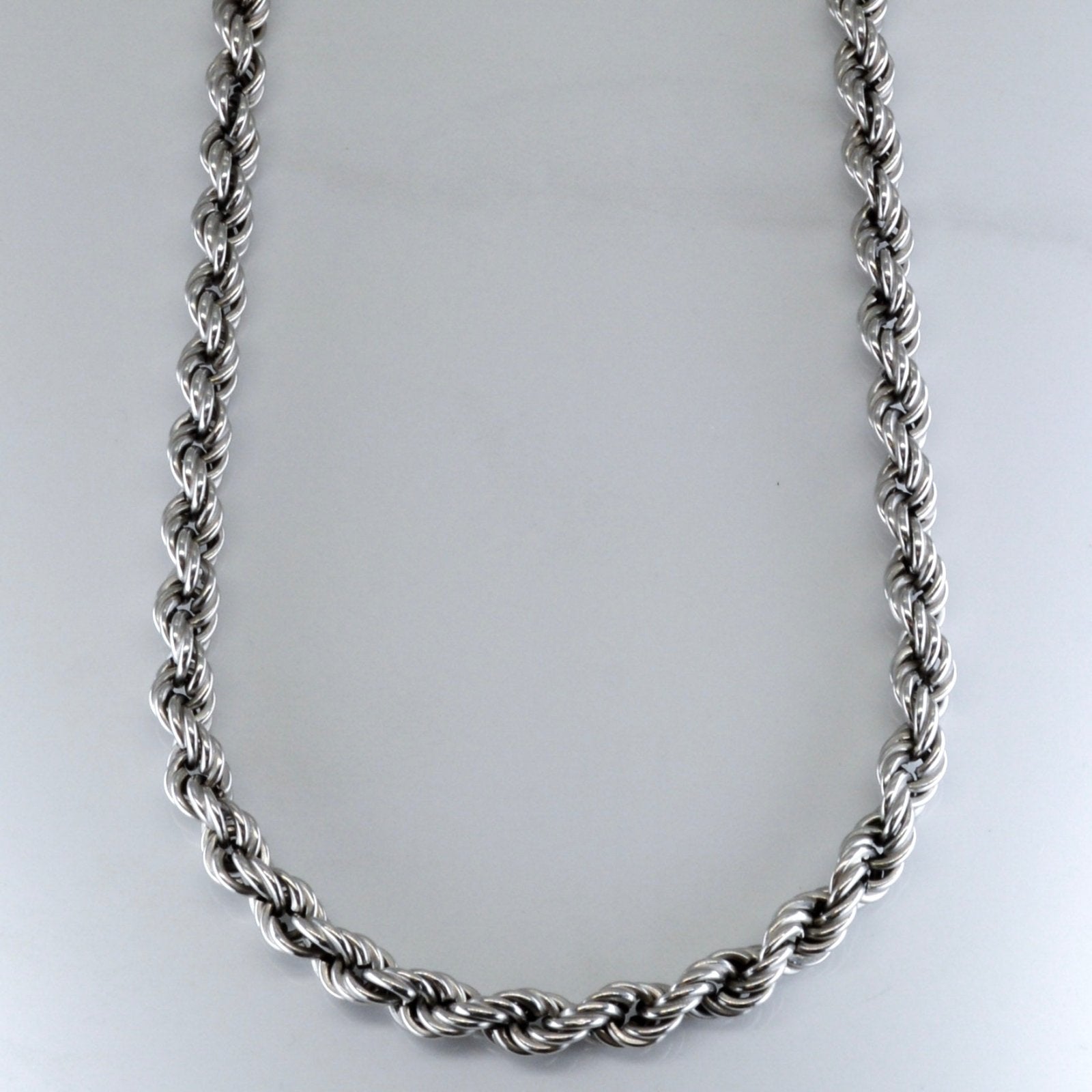10k White Gold Rope Chain | 24" | - 100 Ways