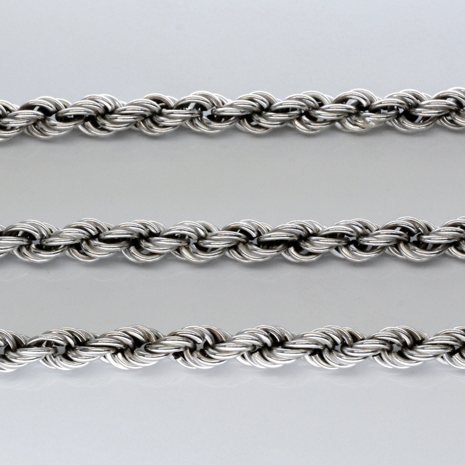 10k White Gold Rope Chain | 24" | - 100 Ways