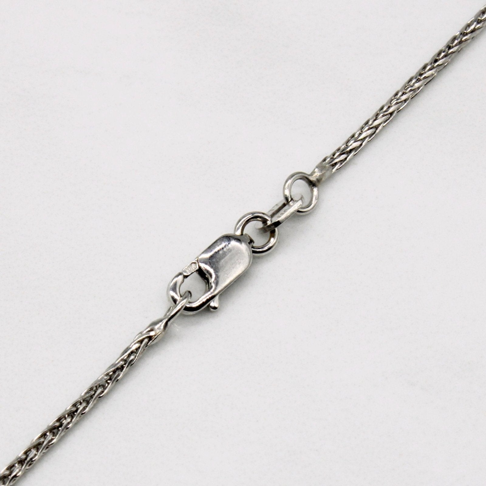 10k White Gold Wheat Chain | 16" | - 100 Ways