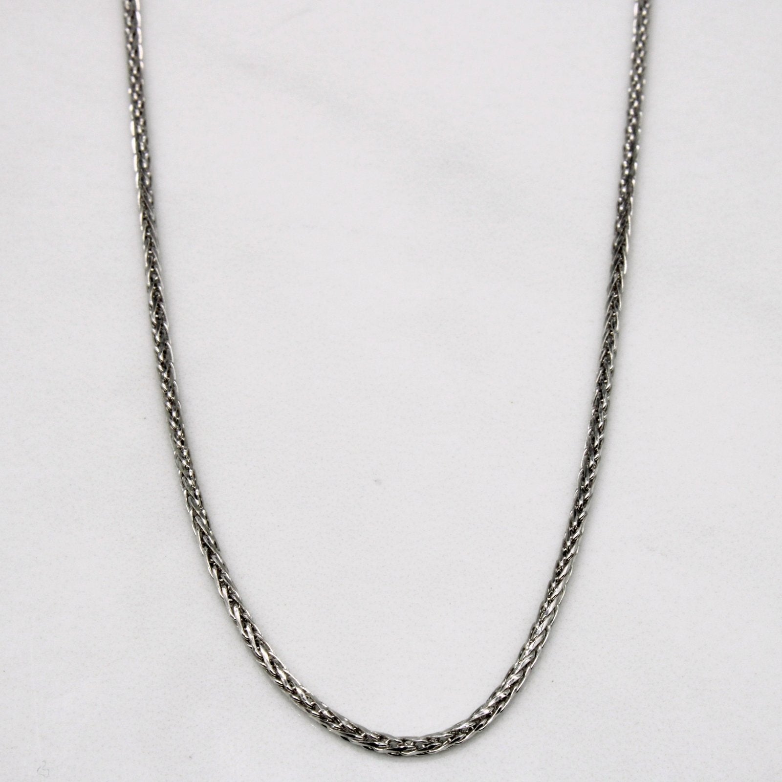 10k White Gold Wheat Chain | 16" | - 100 Ways