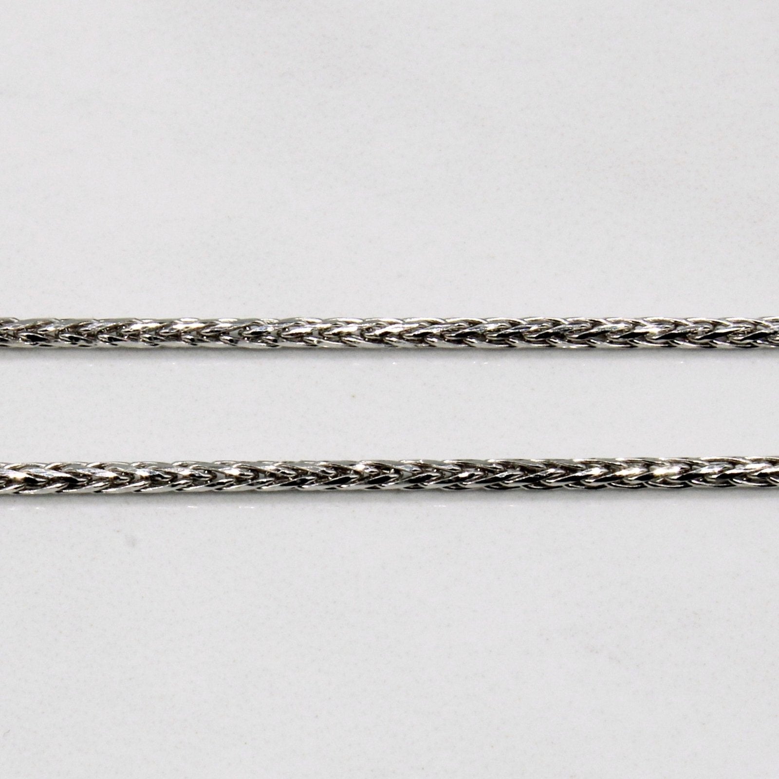 10k White Gold Wheat Chain | 16" | - 100 Ways