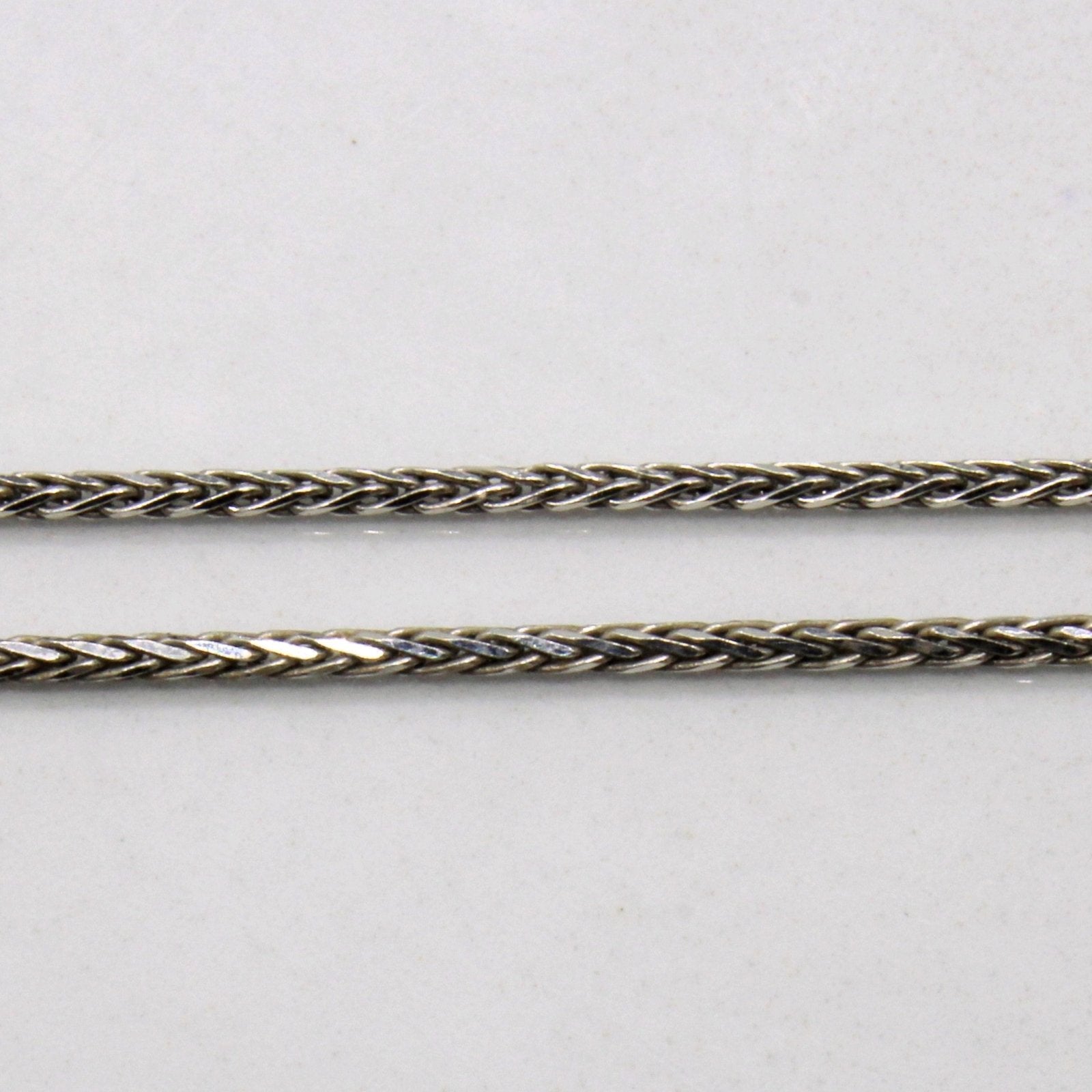 10k White Gold Wheat Chain | 18" | - 100 Ways