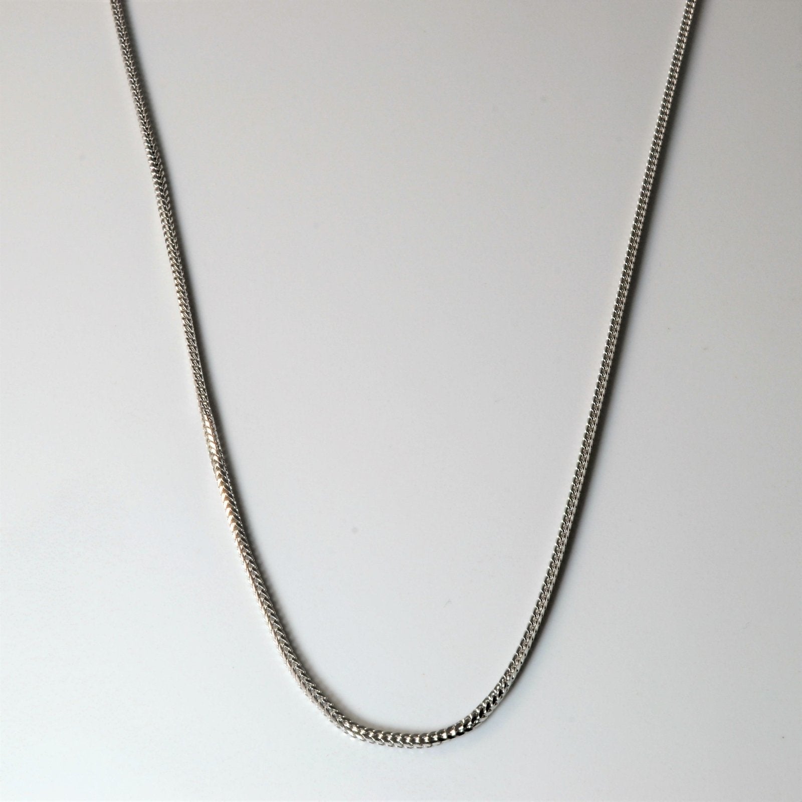 10k White Gold Wheat Chain | 21" | - 100 Ways
