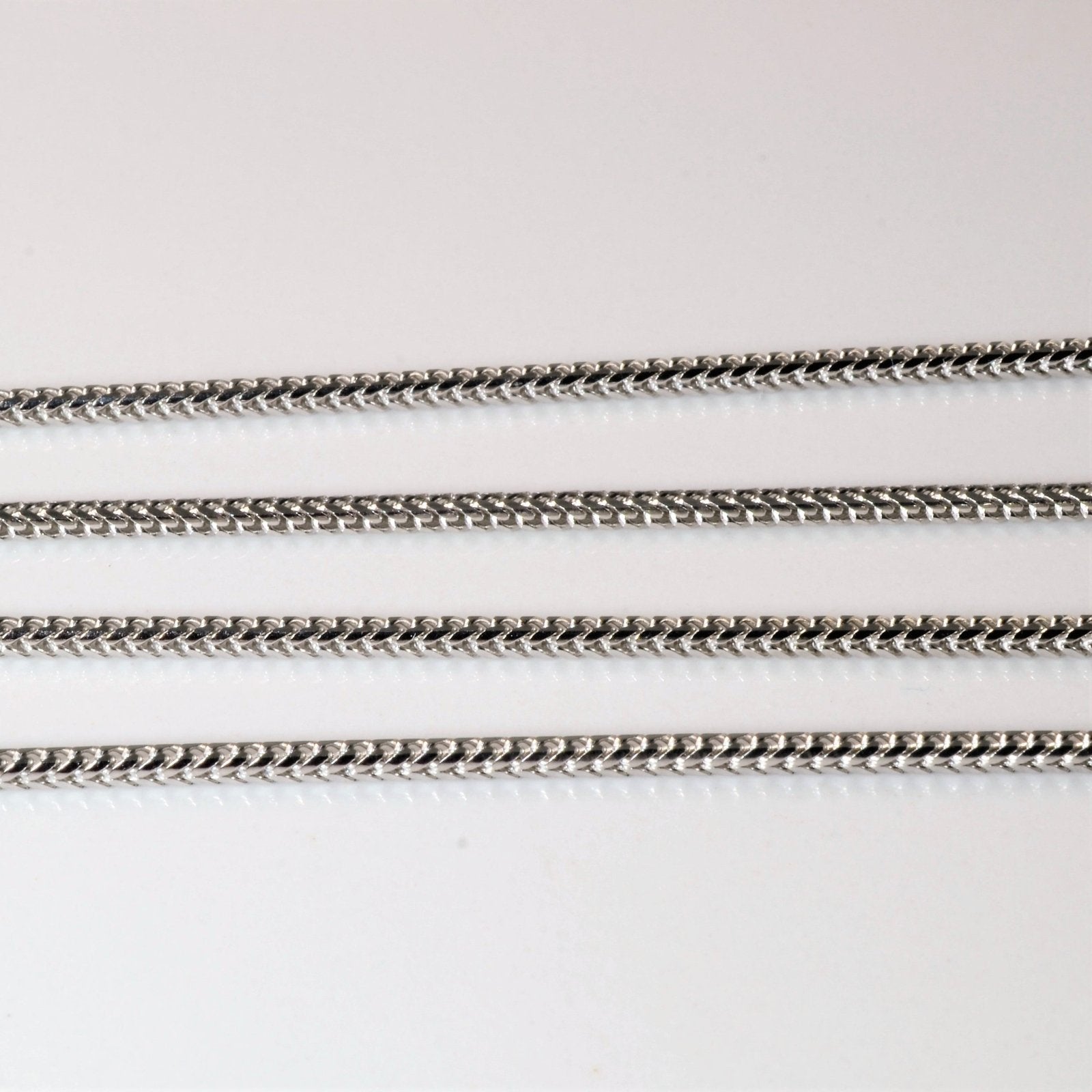 10k White Gold Wheat Chain | 21" | - 100 Ways