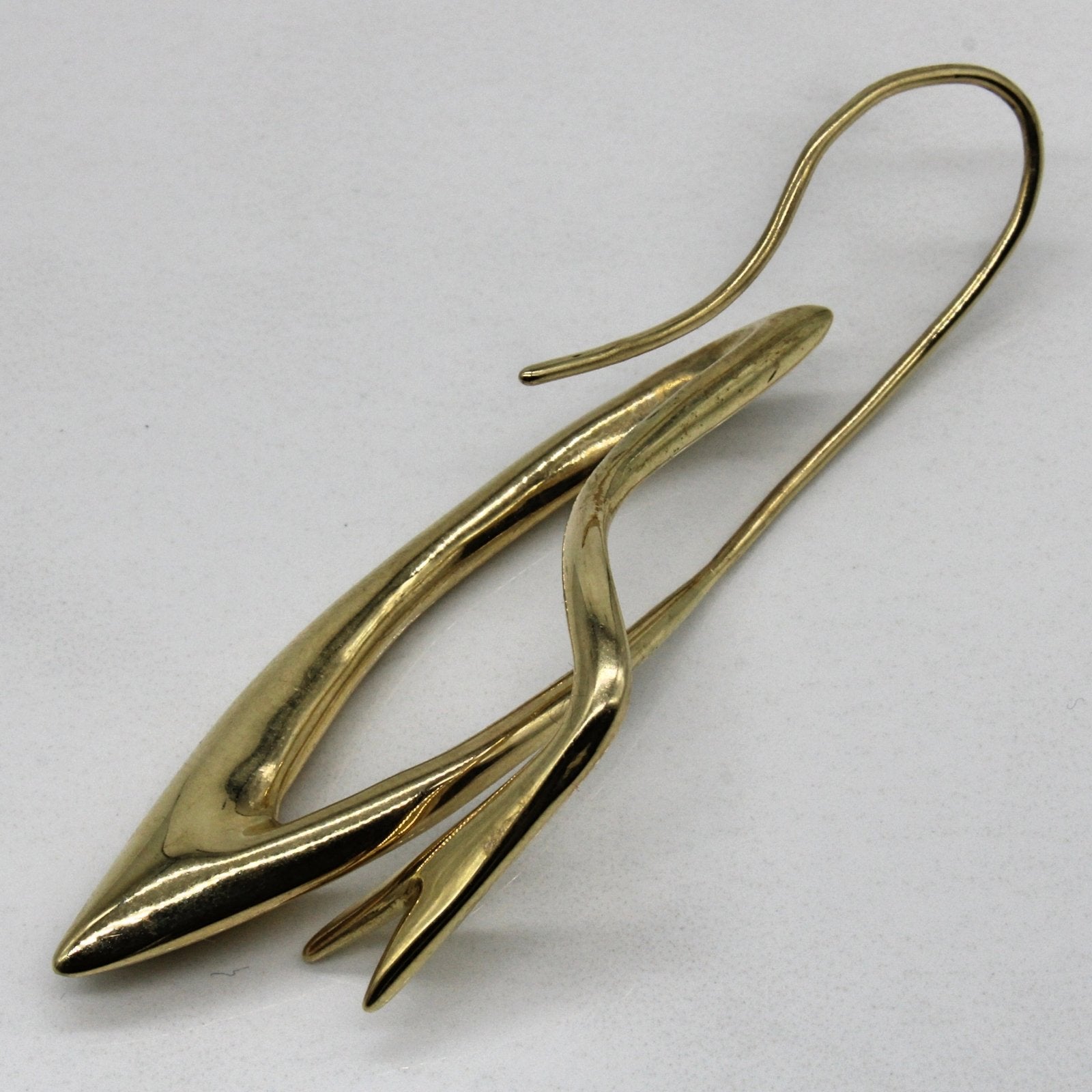 10k Yellow Gold Abstract Earrings | - 100 Ways