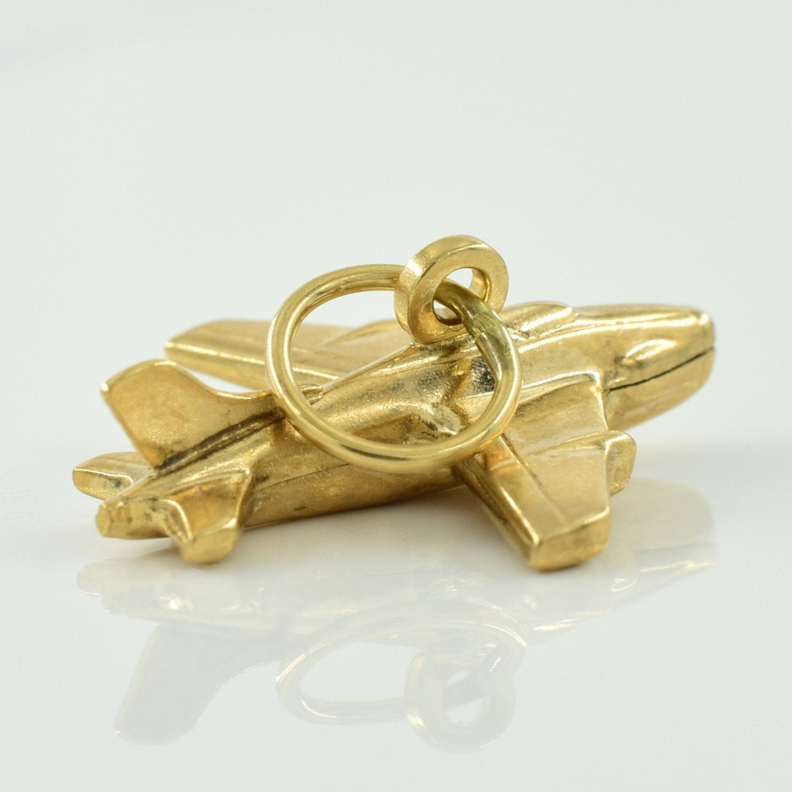 10k Yellow Gold Airplane Charm | - 100 Ways