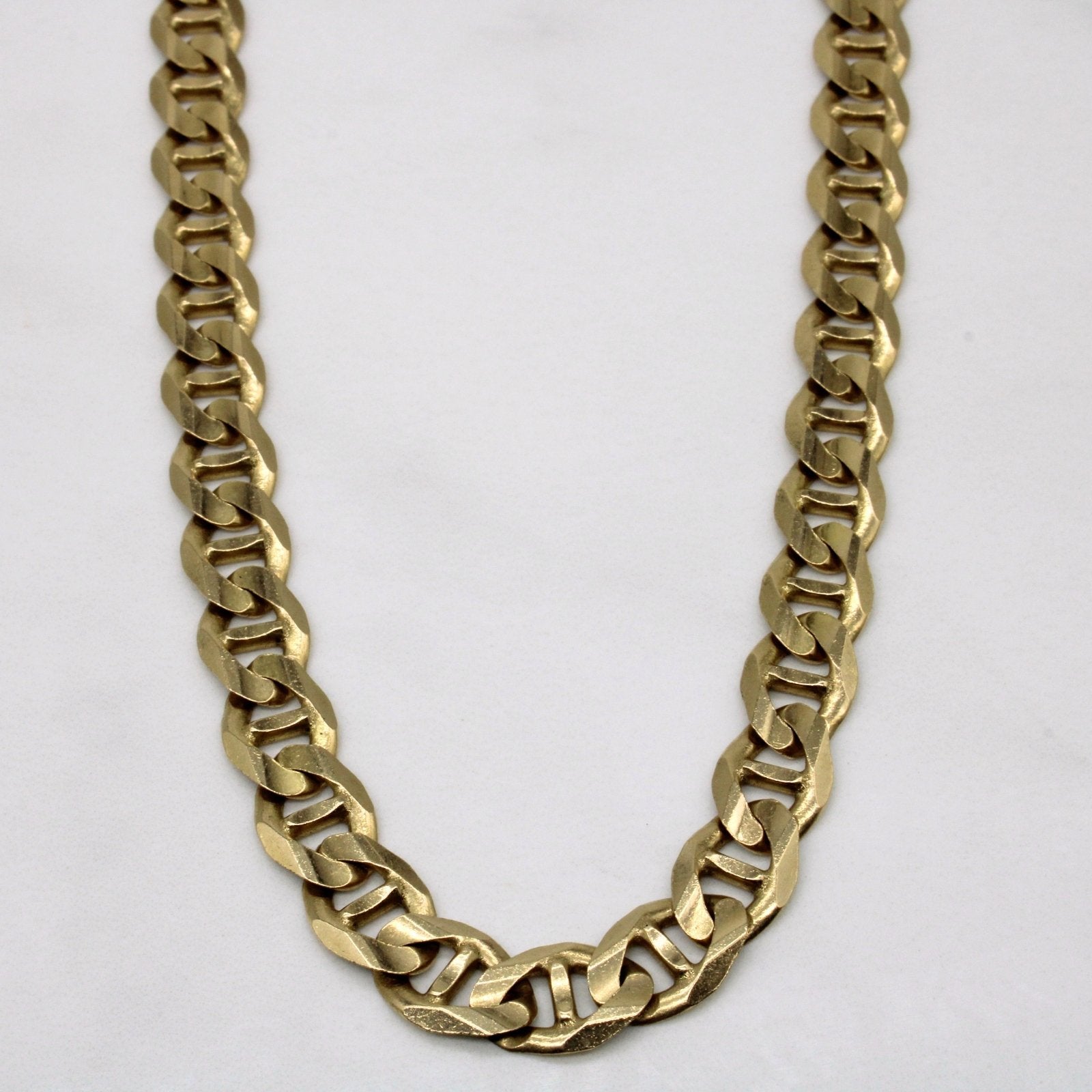10k Yellow Gold Anchor Link Chain | 25" | - 100 Ways