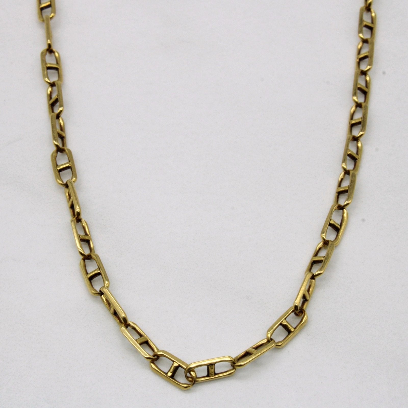 10k Yellow Gold Anchor Link Chain | 28" | - 100 Ways