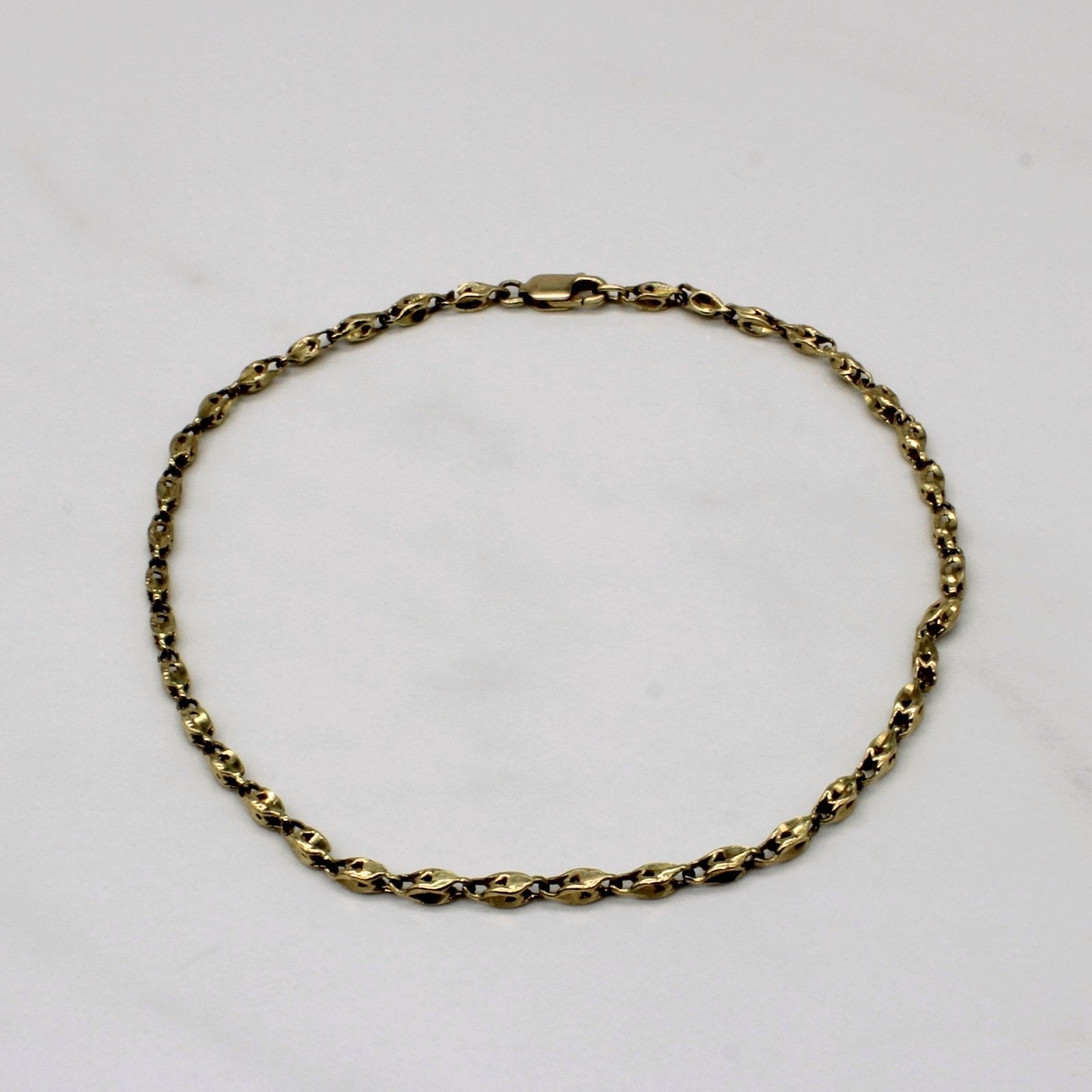 10k Yellow Gold Ankle Bracelet | 10" | - 100 Ways