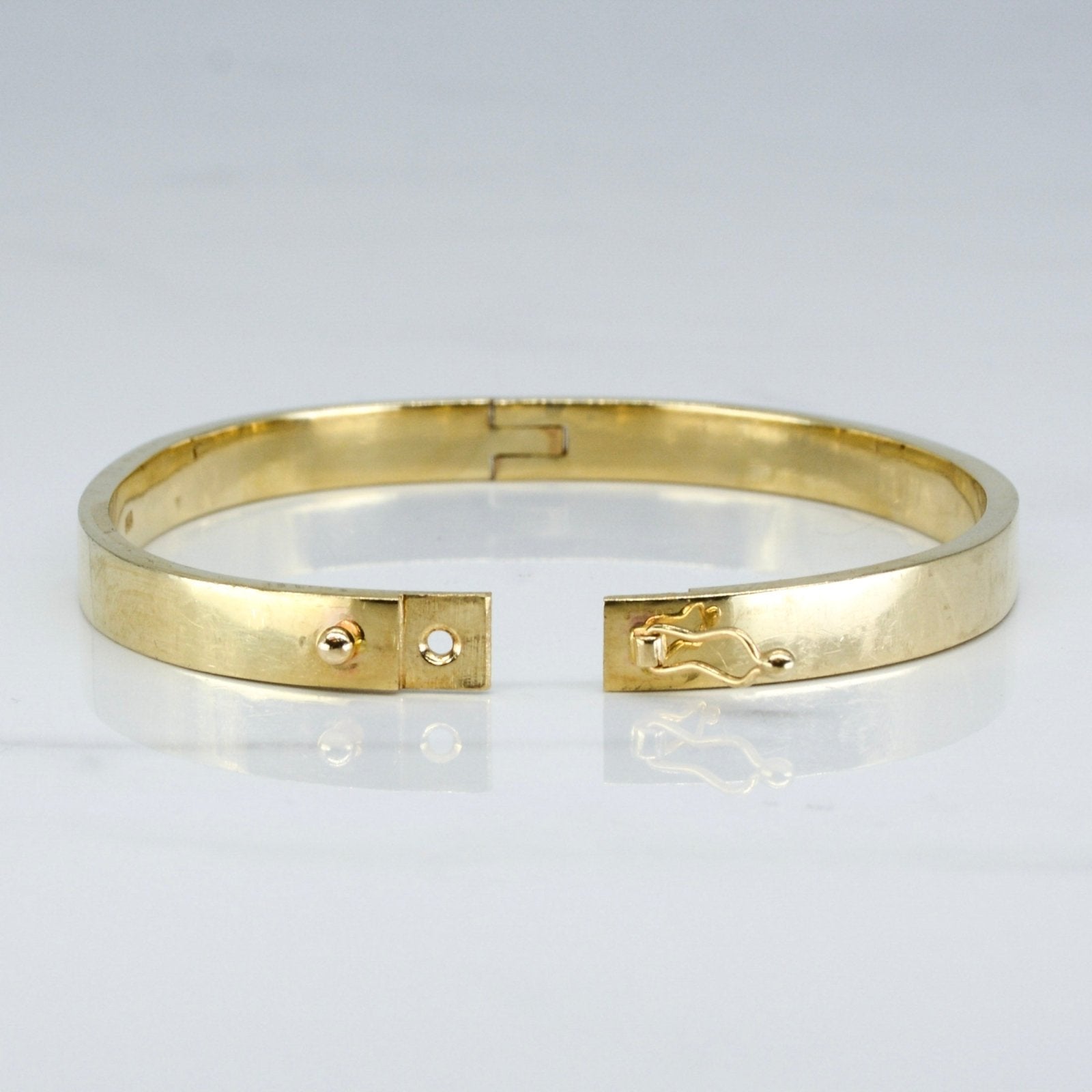 10k Yellow Gold Bangle Bracelet | 7.5" | - 100 Ways
