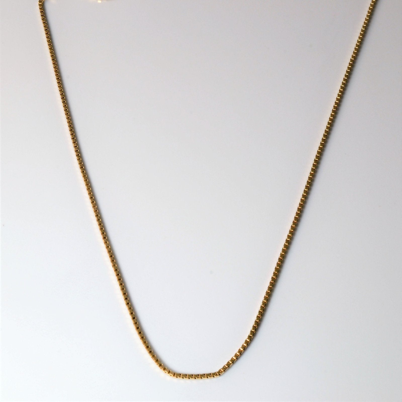10k Yellow Gold Box Chain | 18"| - 100 Ways