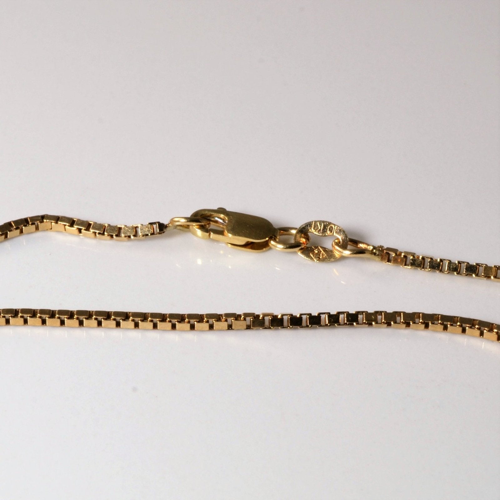 10k Yellow Gold Box Chain | 18"| - 100 Ways