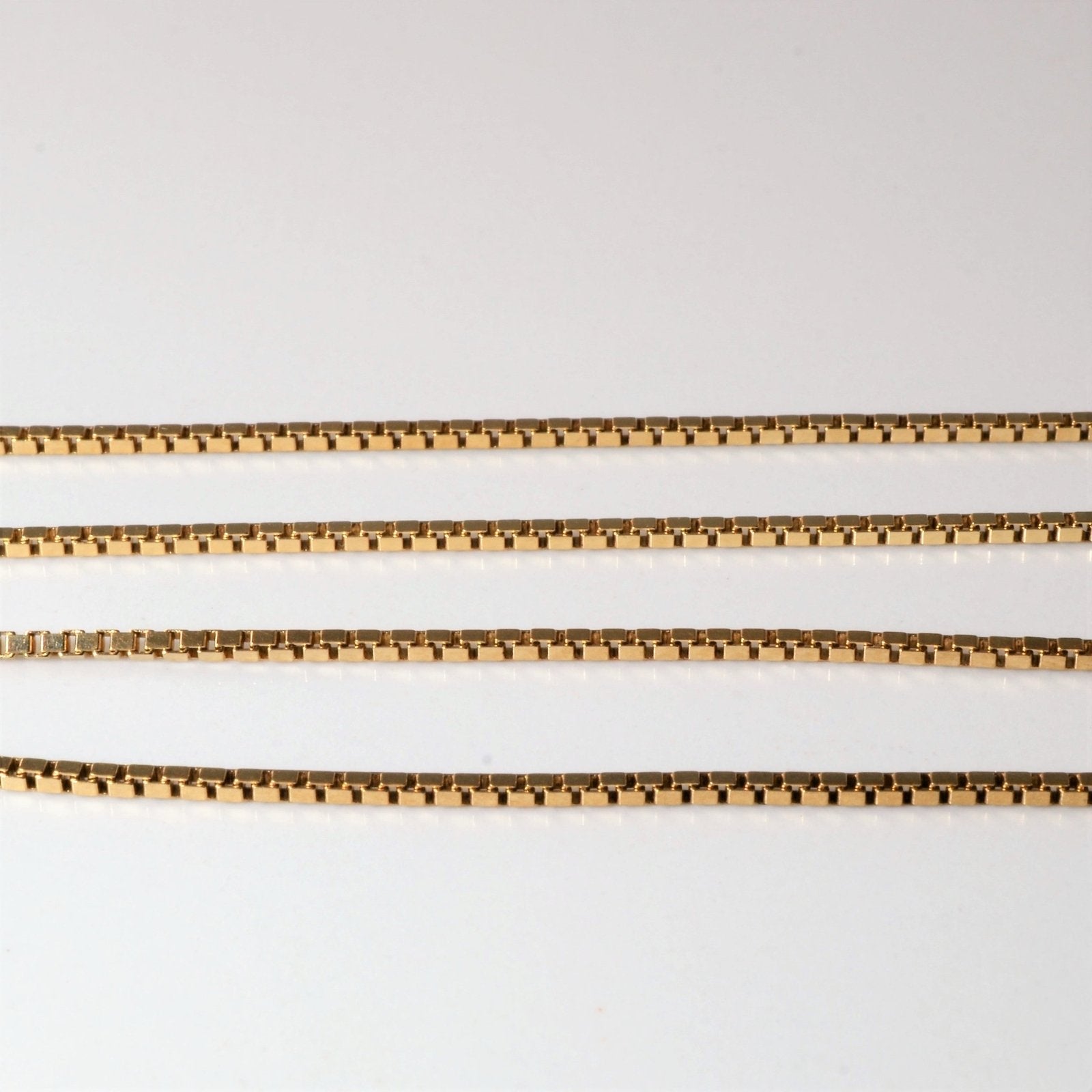 10k Yellow Gold Box Chain | 18"| - 100 Ways