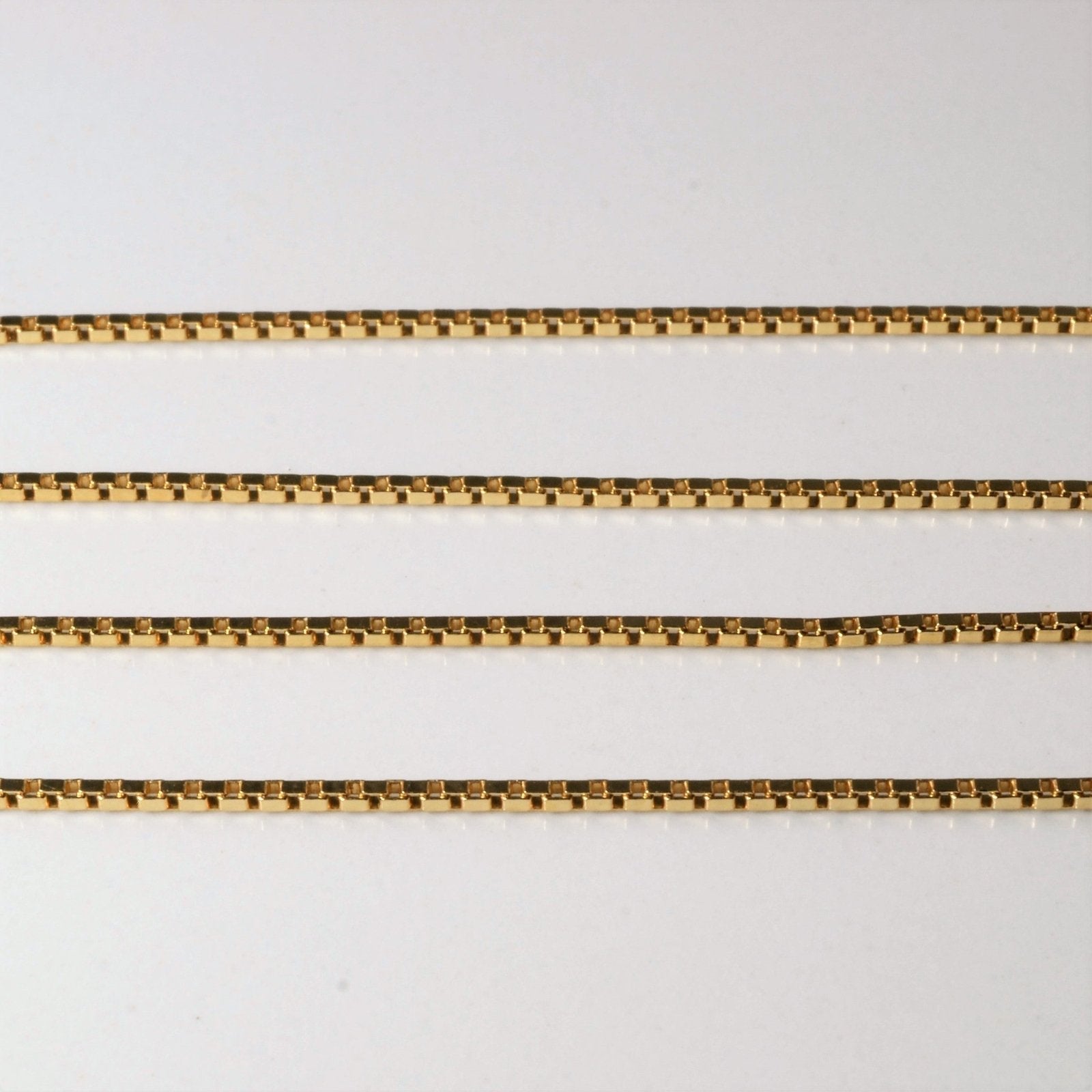 10k Yellow Gold Box Chain | 18" | - 100 Ways