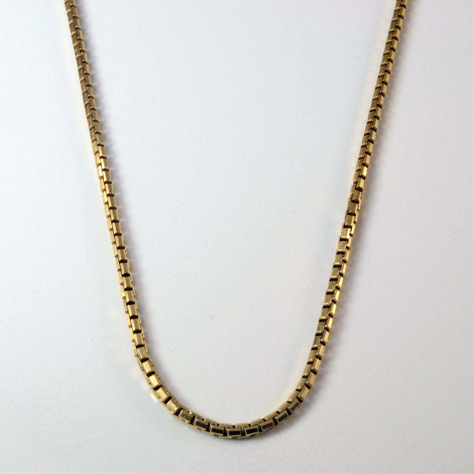 10k Yellow Gold Box Chain | 18" | - 100 Ways