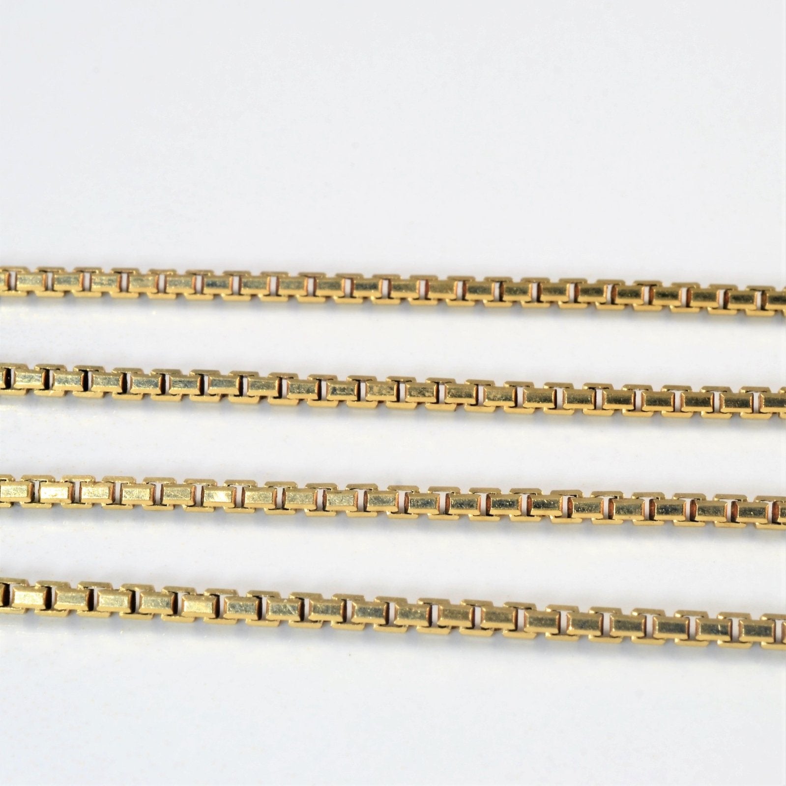 10k Yellow Gold Box Chain | 18" | - 100 Ways