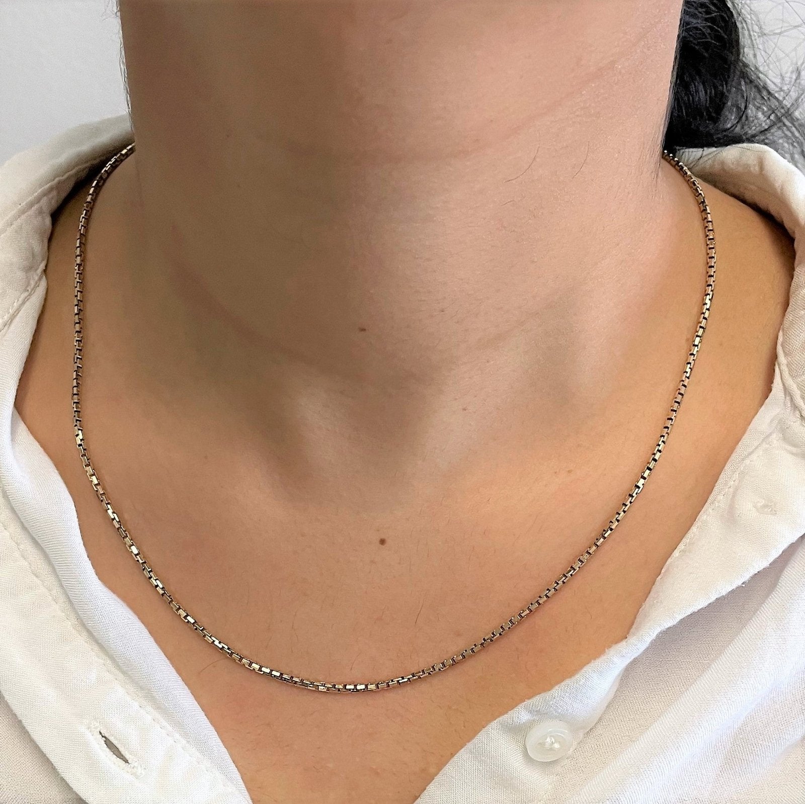 10k Yellow Gold Box Chain | 18" | - 100 Ways