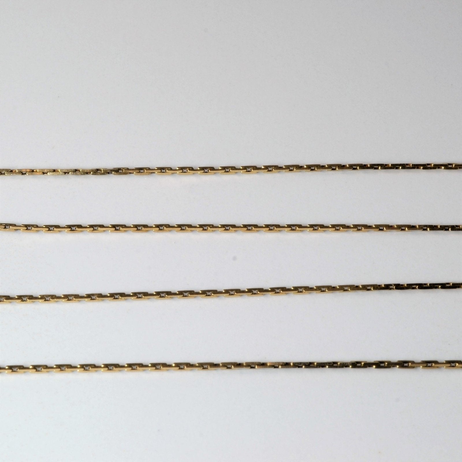10k Yellow Gold Box Chain | 18" | - 100 Ways