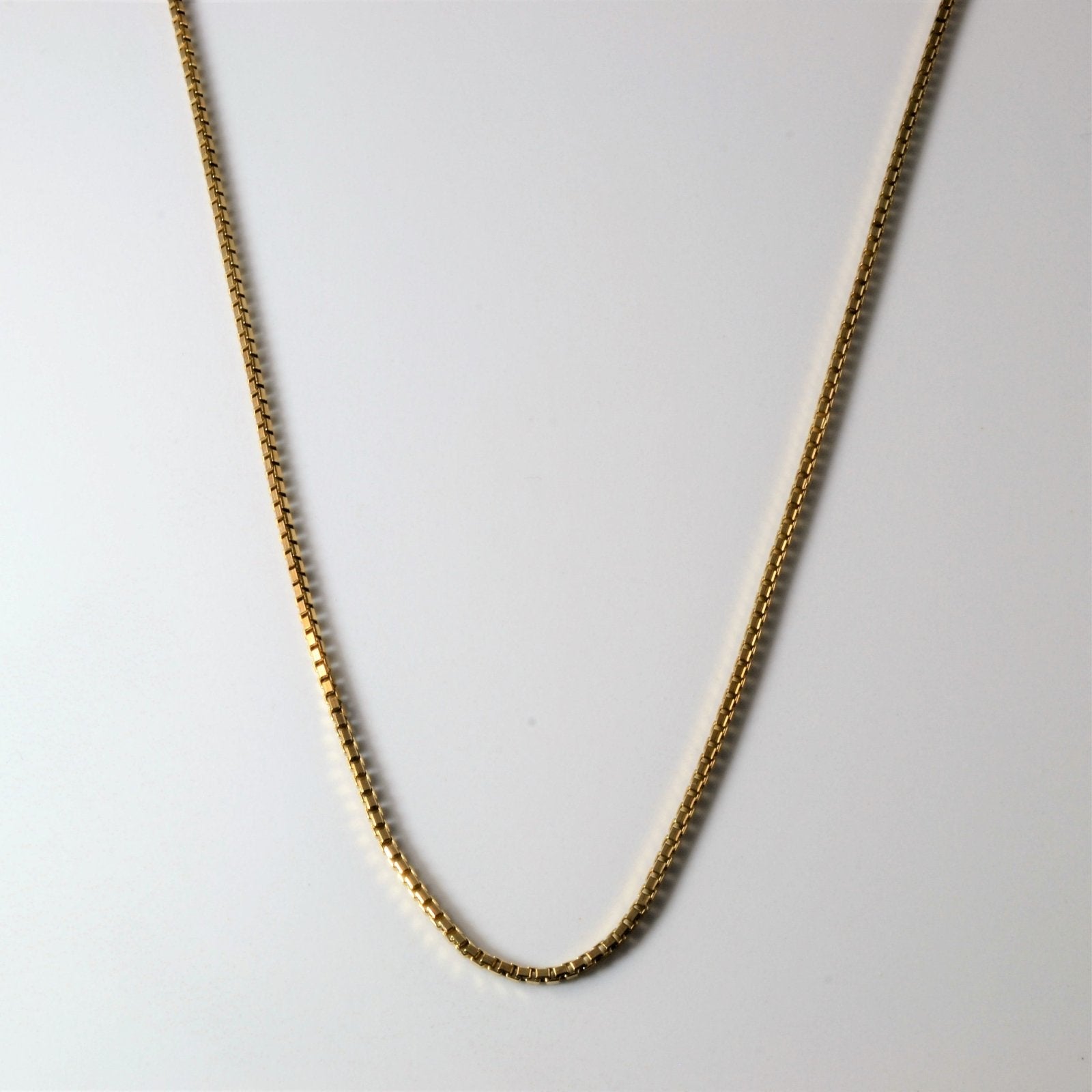 10k Yellow Gold Box Chain | 18"| - 100 Ways
