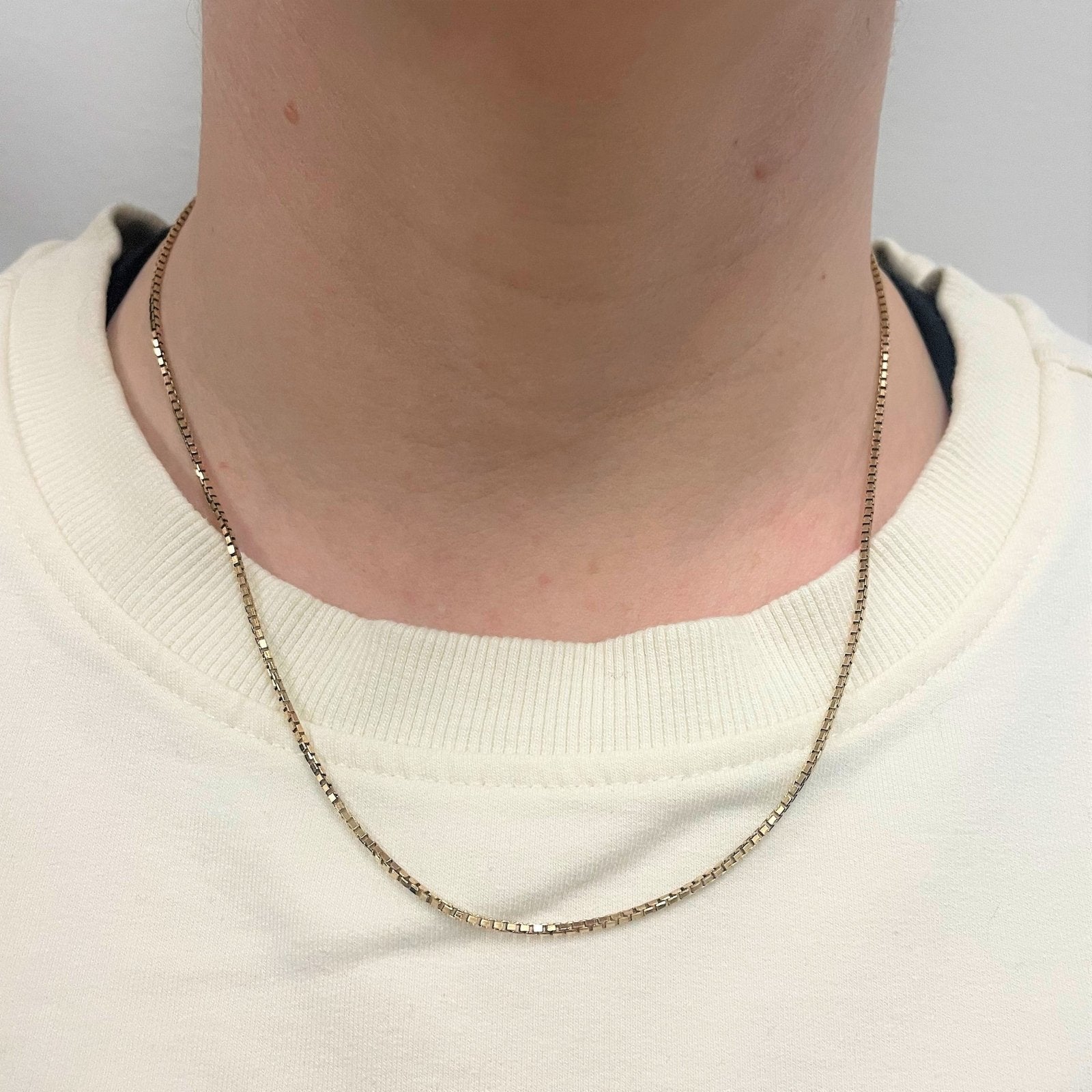 10k Yellow Gold Box Chain | 18"| - 100 Ways