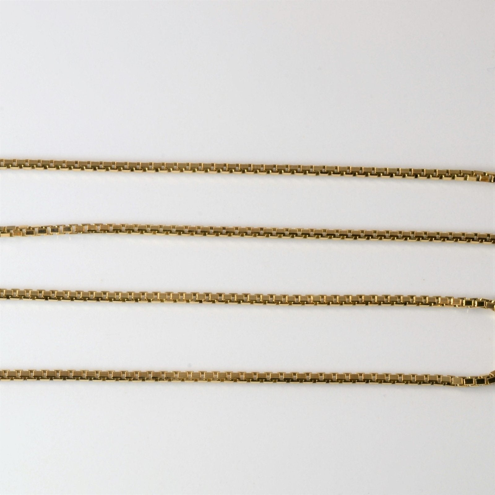 10k Yellow Gold Box Chain | 18"| - 100 Ways