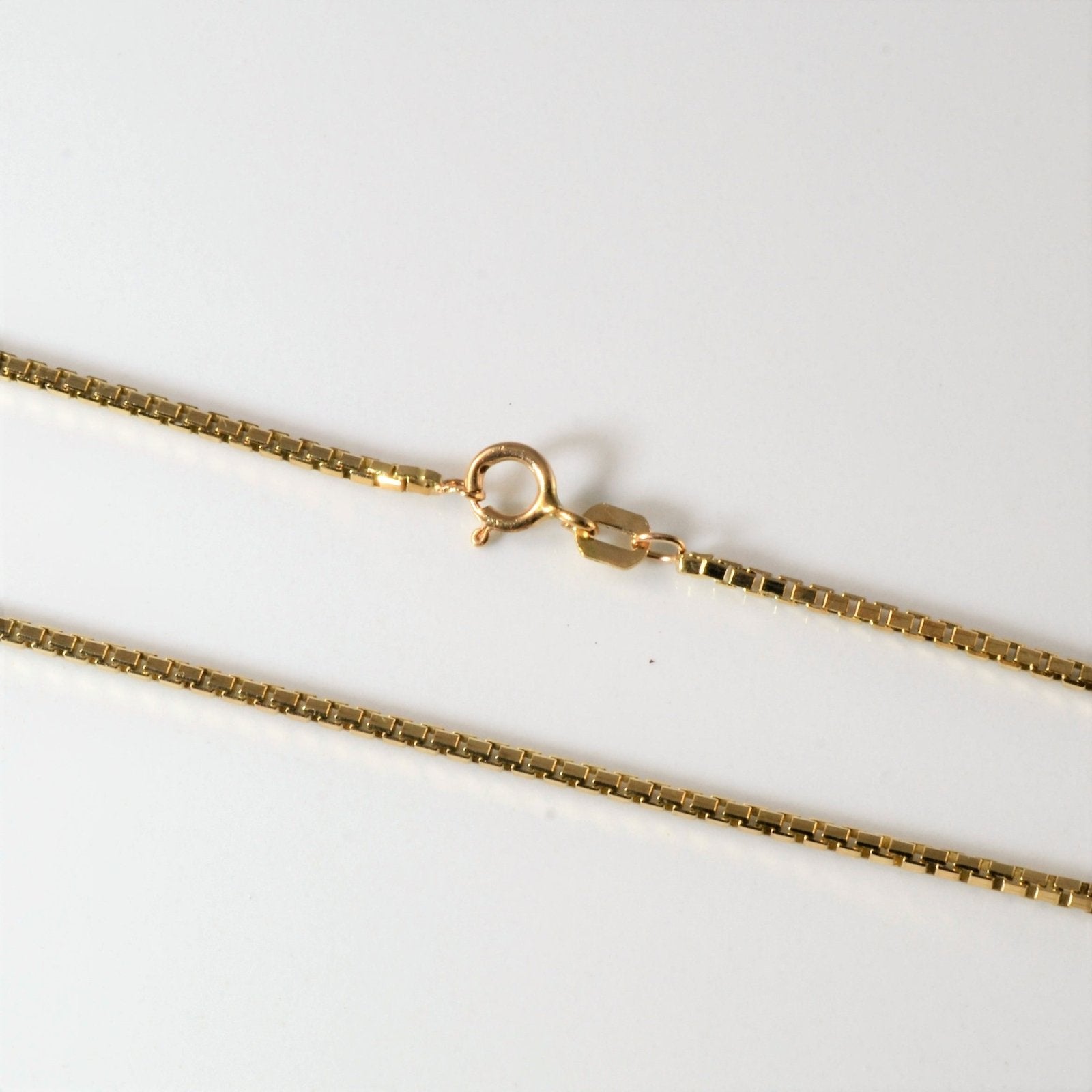 10k Yellow Gold Box Chain | 18"| - 100 Ways