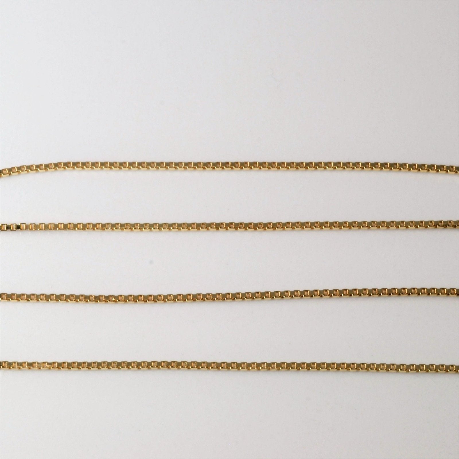 10k Yellow Gold Box Chain | 18"| - 100 Ways