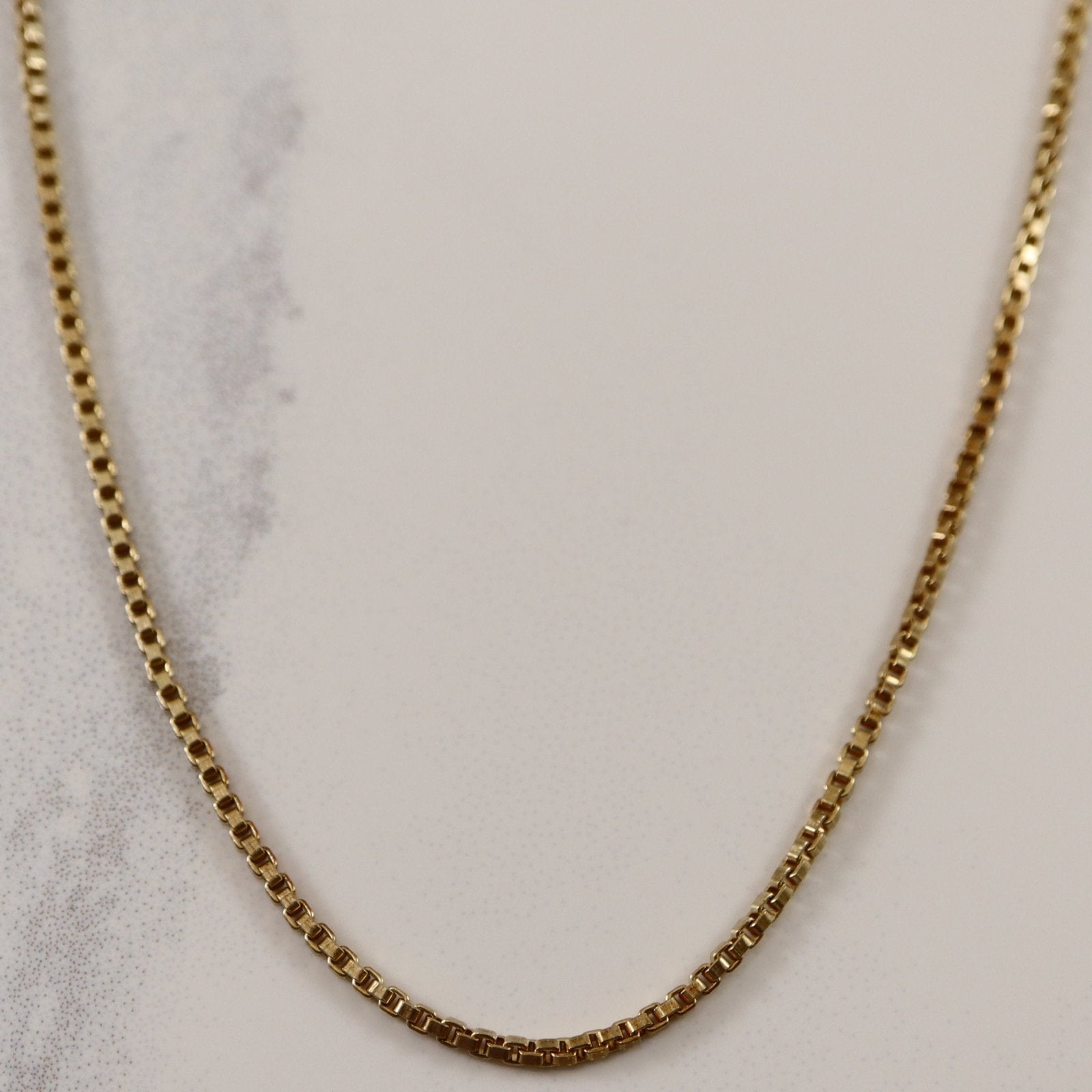 10k Yellow Gold Box Chain | 18.5" | - 100 Ways