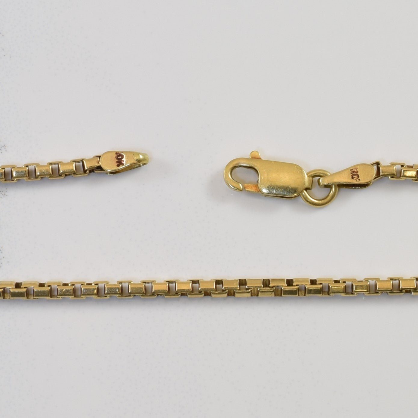 10k Yellow Gold Box Chain | 19" | - 100 Ways