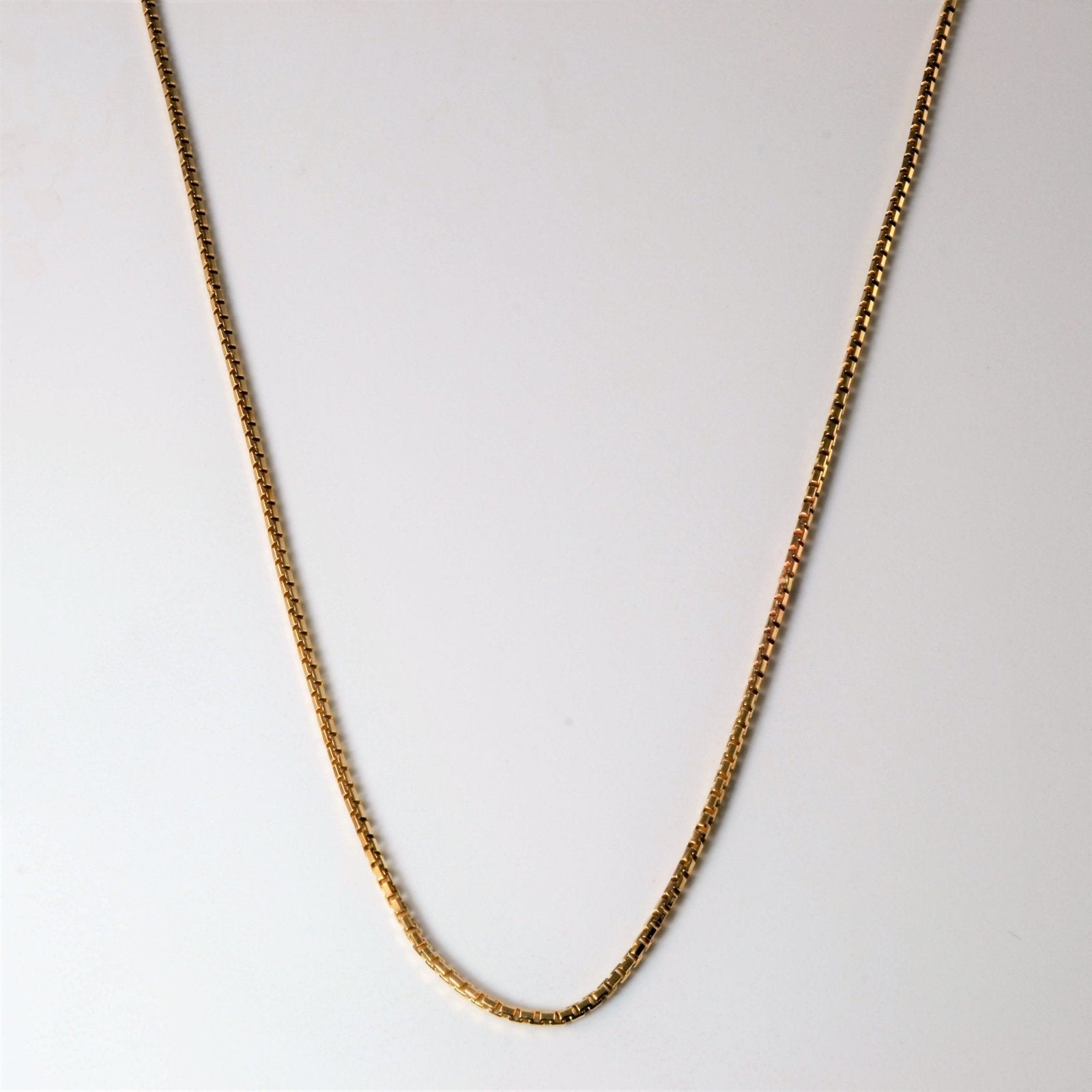 10k Yellow Gold Box Chain | 19" | - 100 Ways