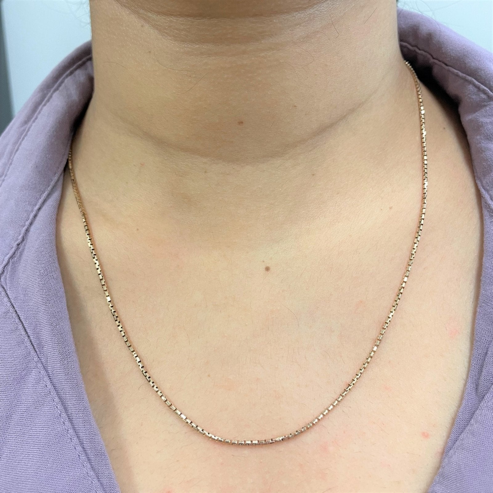 10k Yellow Gold Box Chain | 19" | - 100 Ways
