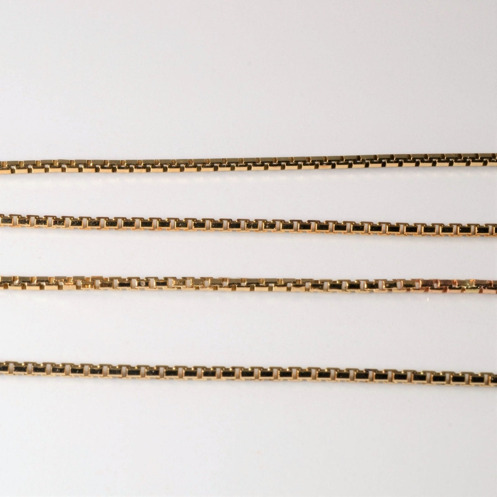 10k Yellow Gold Box Chain | 19" | - 100 Ways