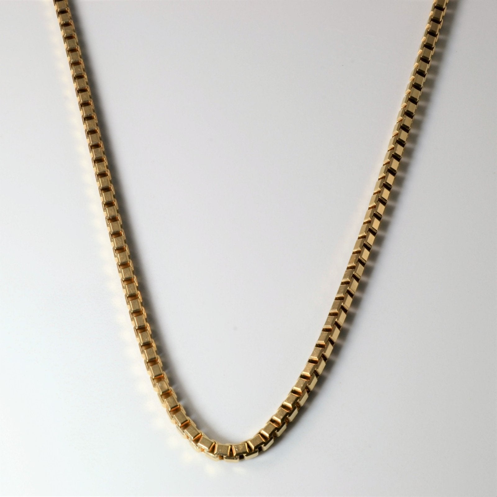10k Yellow Gold Box Chain | 19" | - 100 Ways