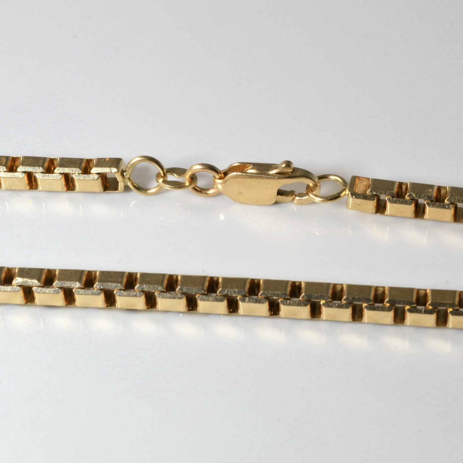 10k Yellow Gold Box Chain | 19" | - 100 Ways