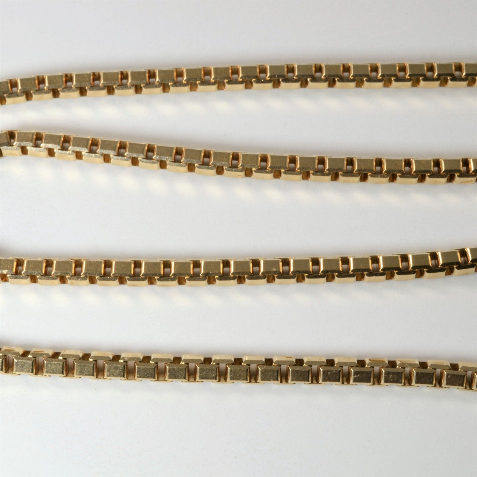 10k Yellow Gold Box Chain | 19" | - 100 Ways